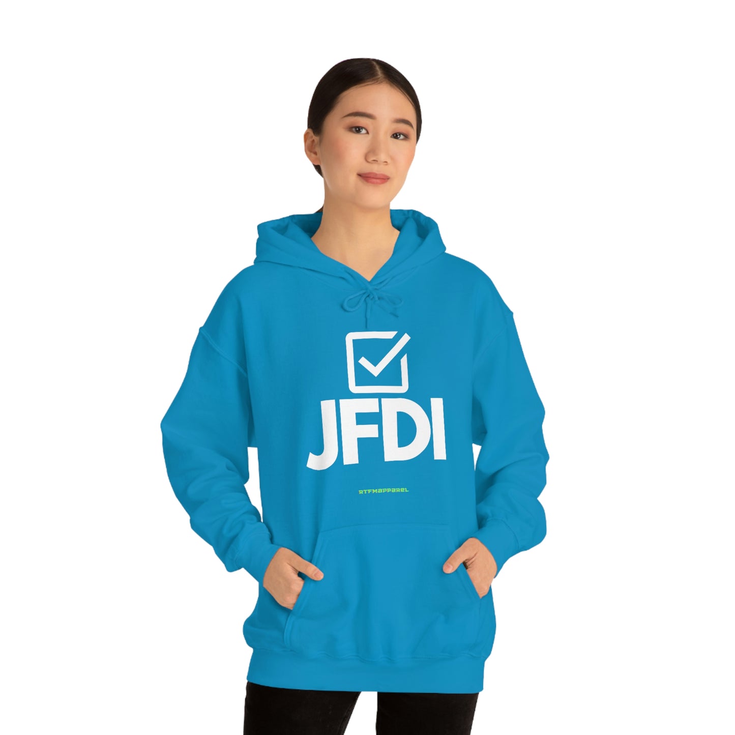 JFDI, Just do it, Funny, Sysadmin, Geek, Project Manager, Developer, Gift, Unisex Hooded Sweatshirt
