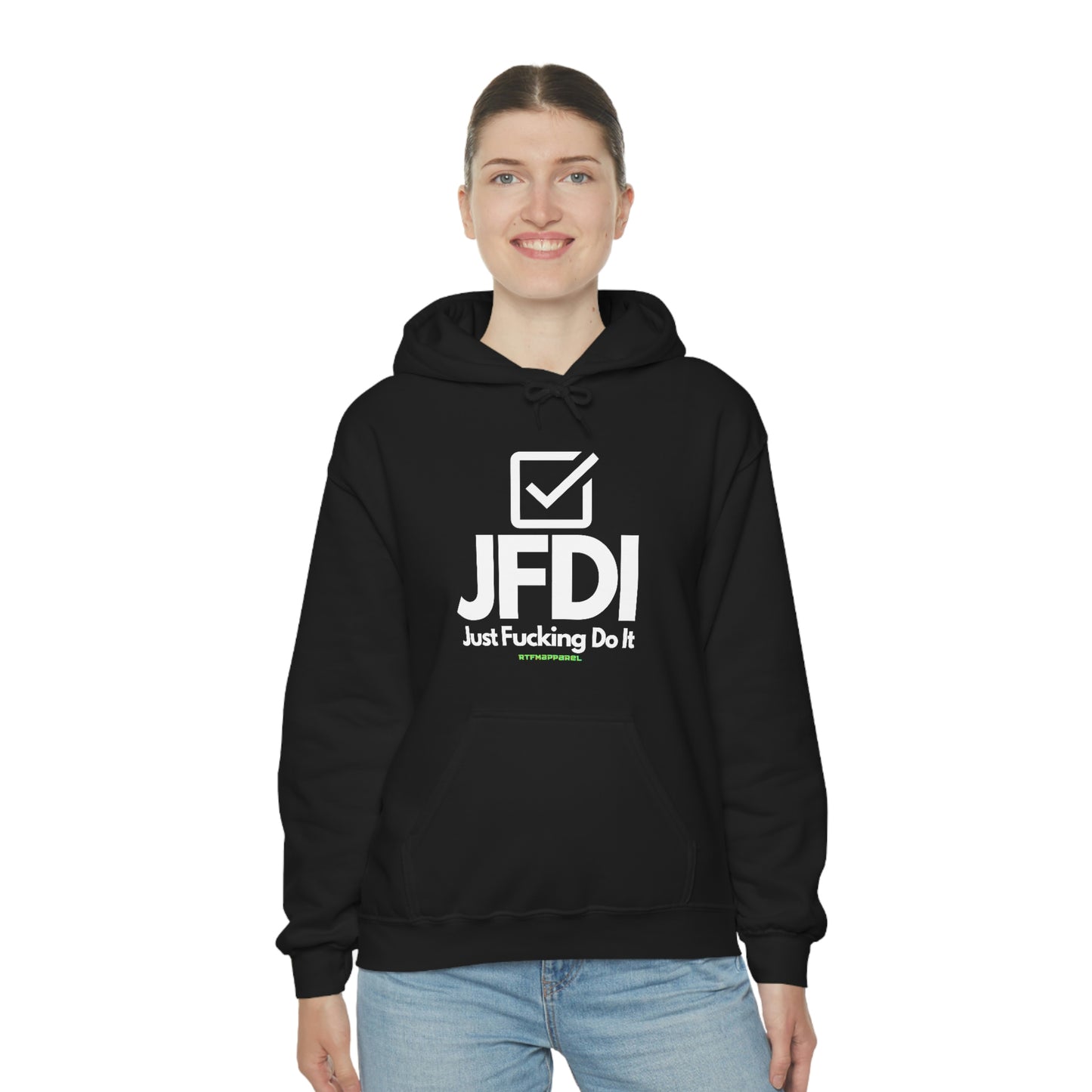 JFDI, Just do it, Funny, Sysadmin, Geek, Project Manager, Explicit, Developer, Gift, Unisex Hooded Sweatshirt