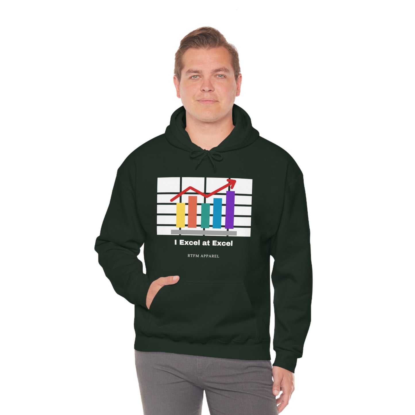 Excel Hoodie: I Excel at Excel, office humour, spreadsheets