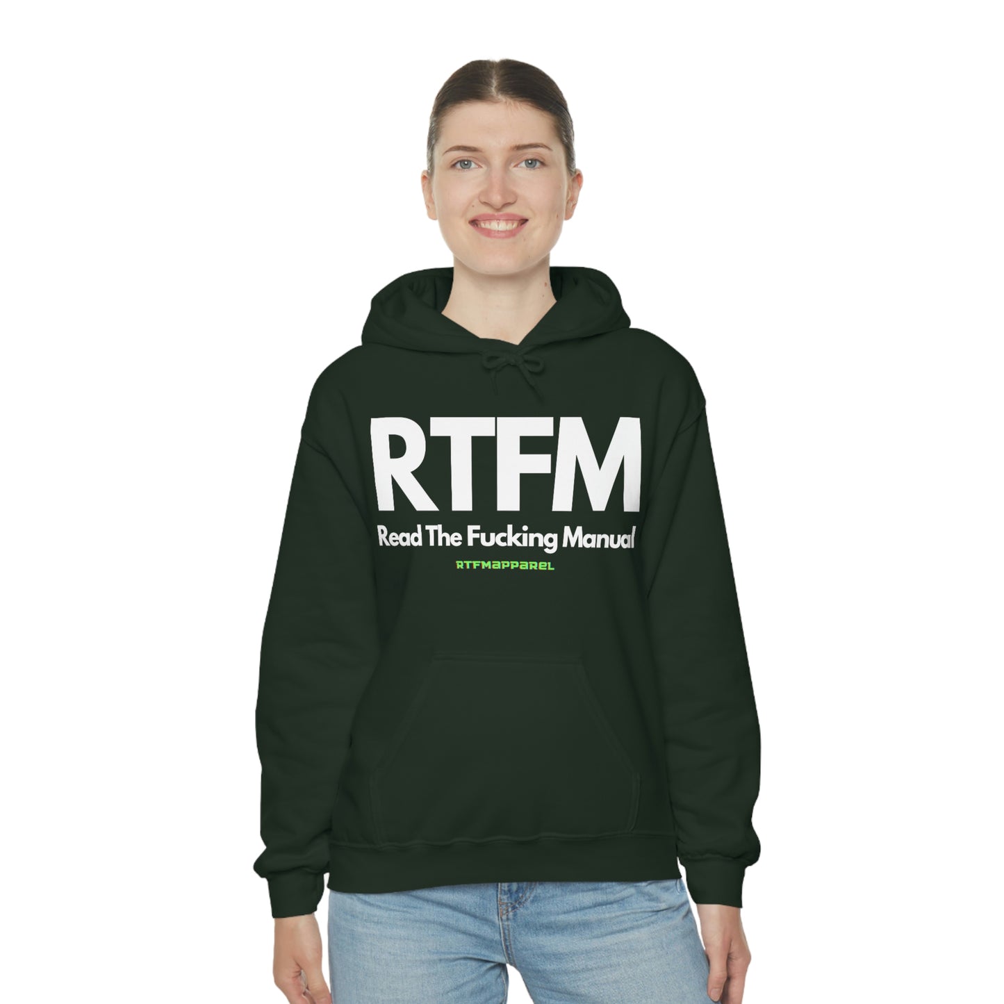 RTFM, Read the Manual, Explicit Funny, Sysadmin, Geek, Project Manager, Developer, Gift, Unisex Hooded Sweatshirt