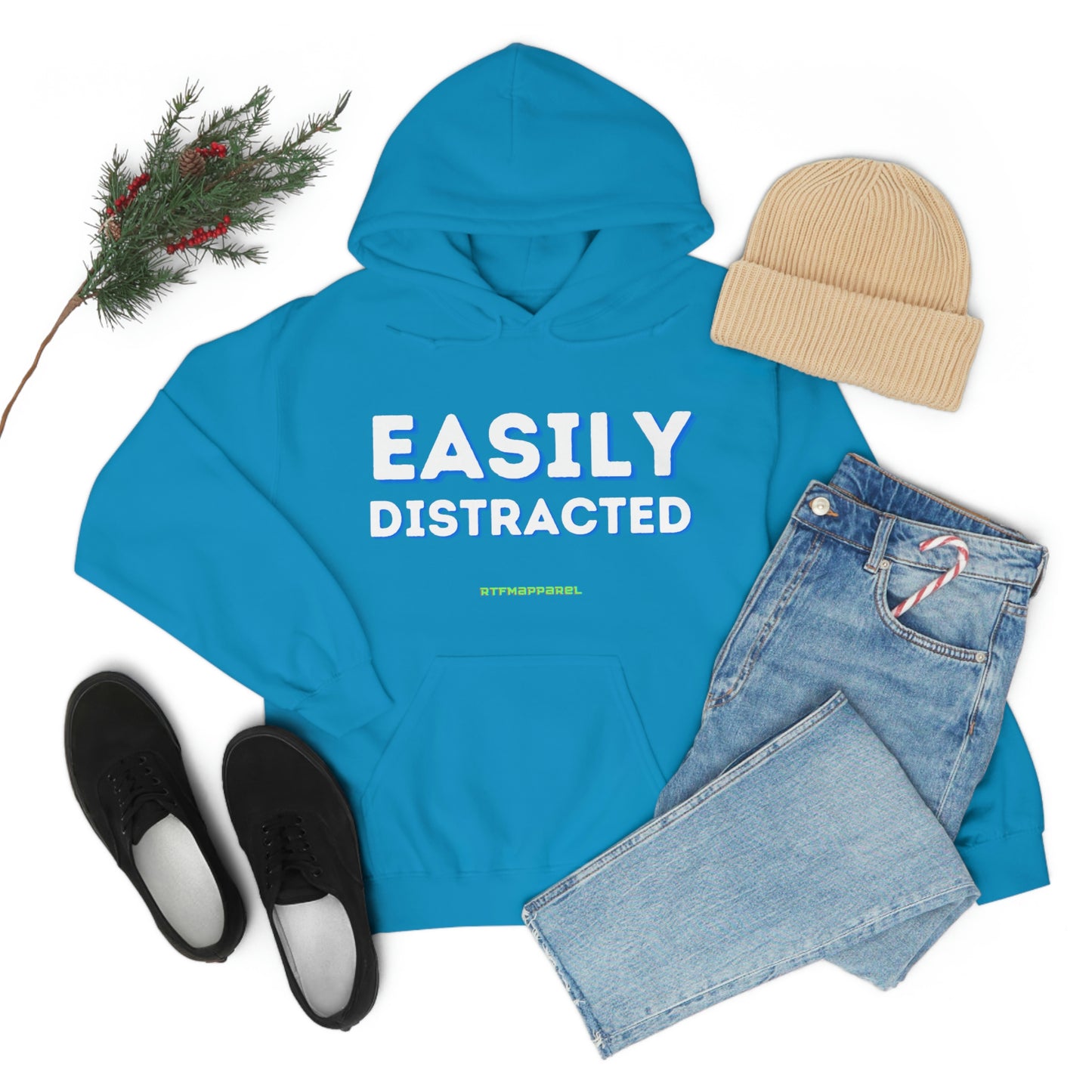 Easily Distracted - Funny, Sysadmin, Geek, Gamer, Developer, Gift Hooded Sweatshirt