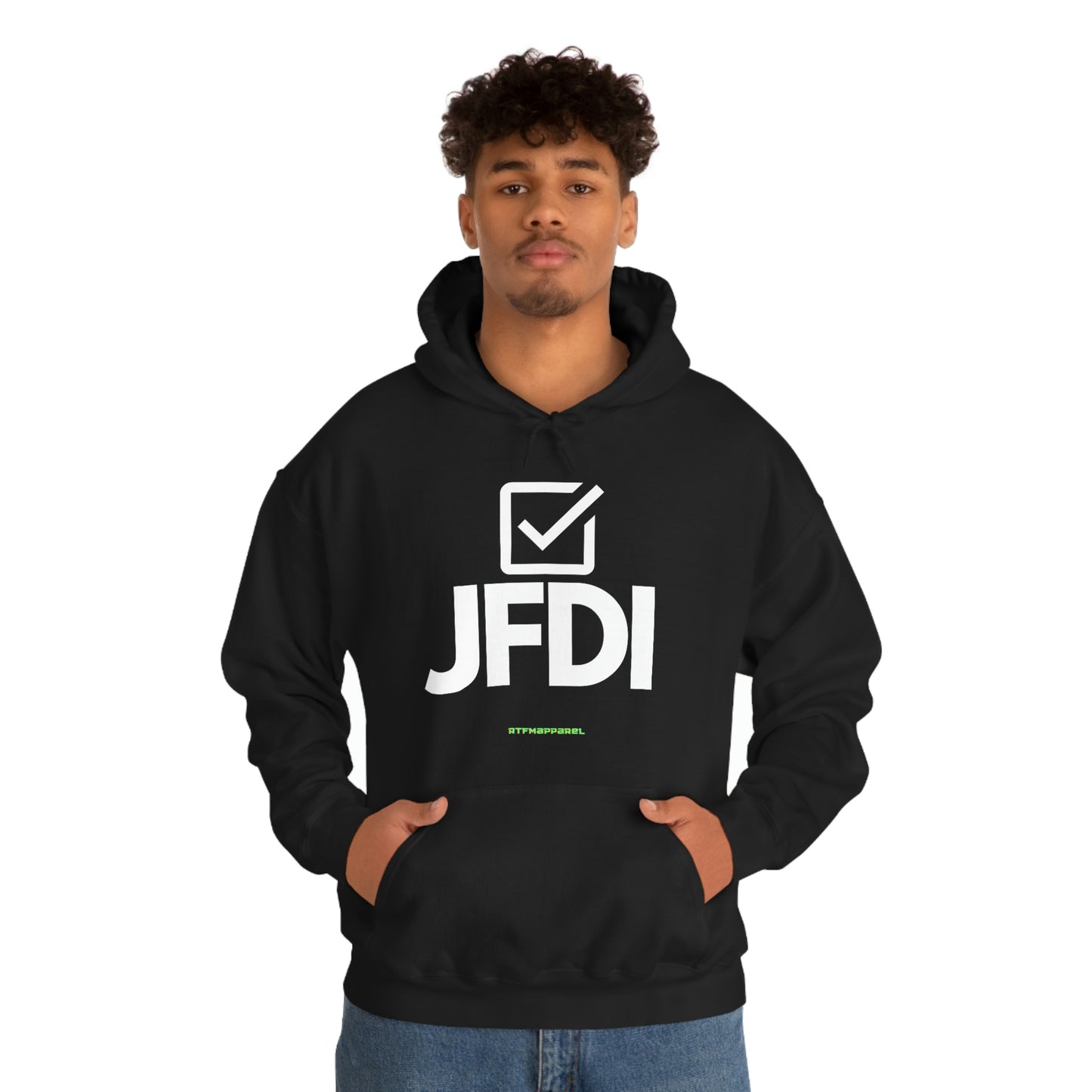 JFDI, Just do it, Funny, Sysadmin, Geek, Project Manager, Developer, Gift, Unisex Hooded Sweatshirt