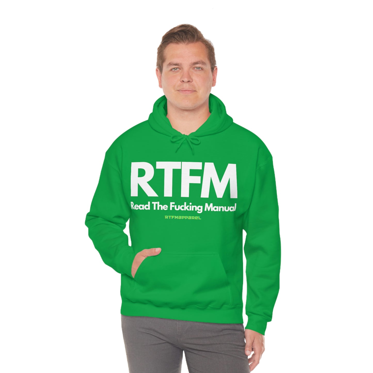 RTFM, Read the Manual, Explicit Funny, Sysadmin, Geek, Project Manager, Developer, Gift, Unisex Hooded Sweatshirt