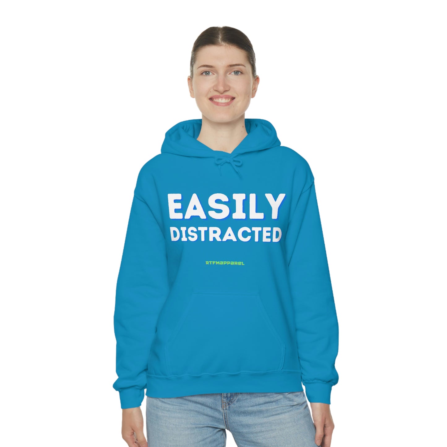 Easily Distracted - Funny, Sysadmin, Geek, Gamer, Developer, Gift Hooded Sweatshirt