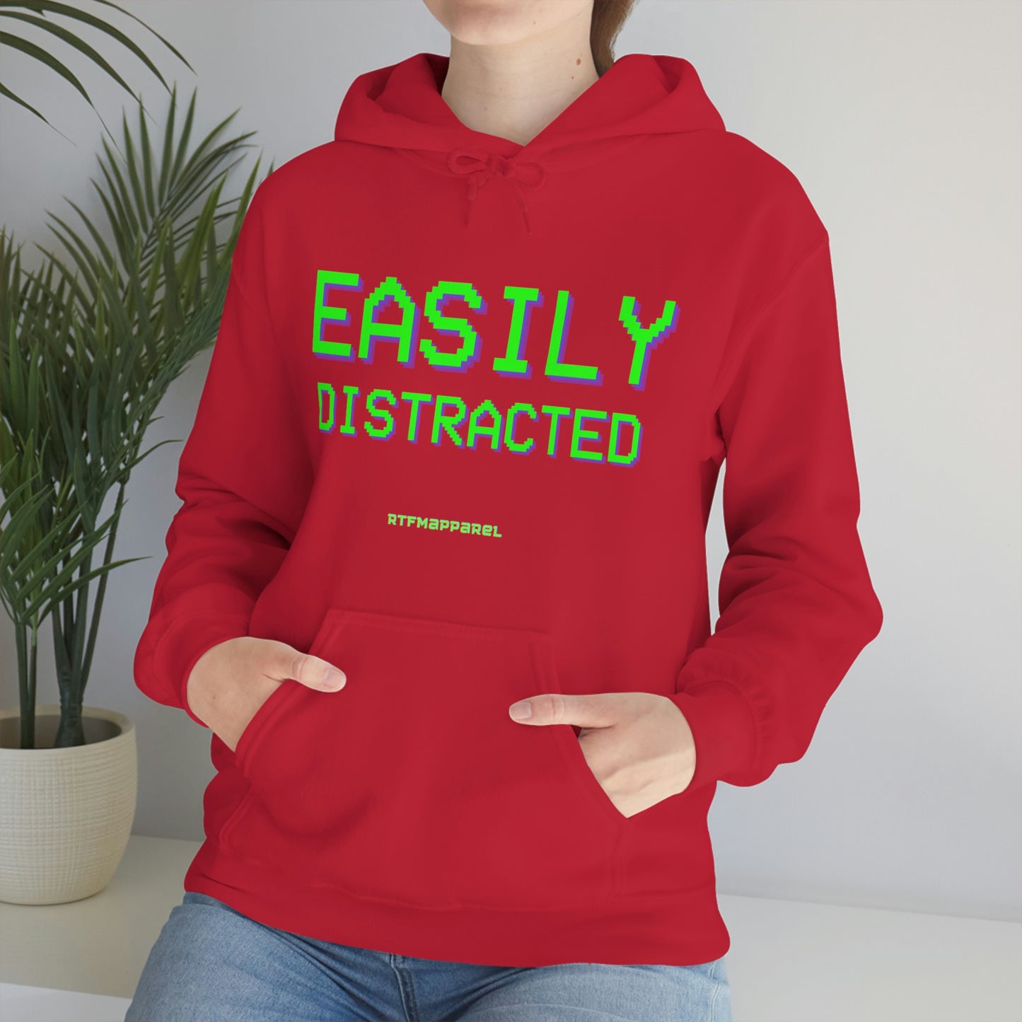 Easily Distracted - Funny, Sysadmin, Geek, Gamer, Developer, Gift Hooded Sweatshirt