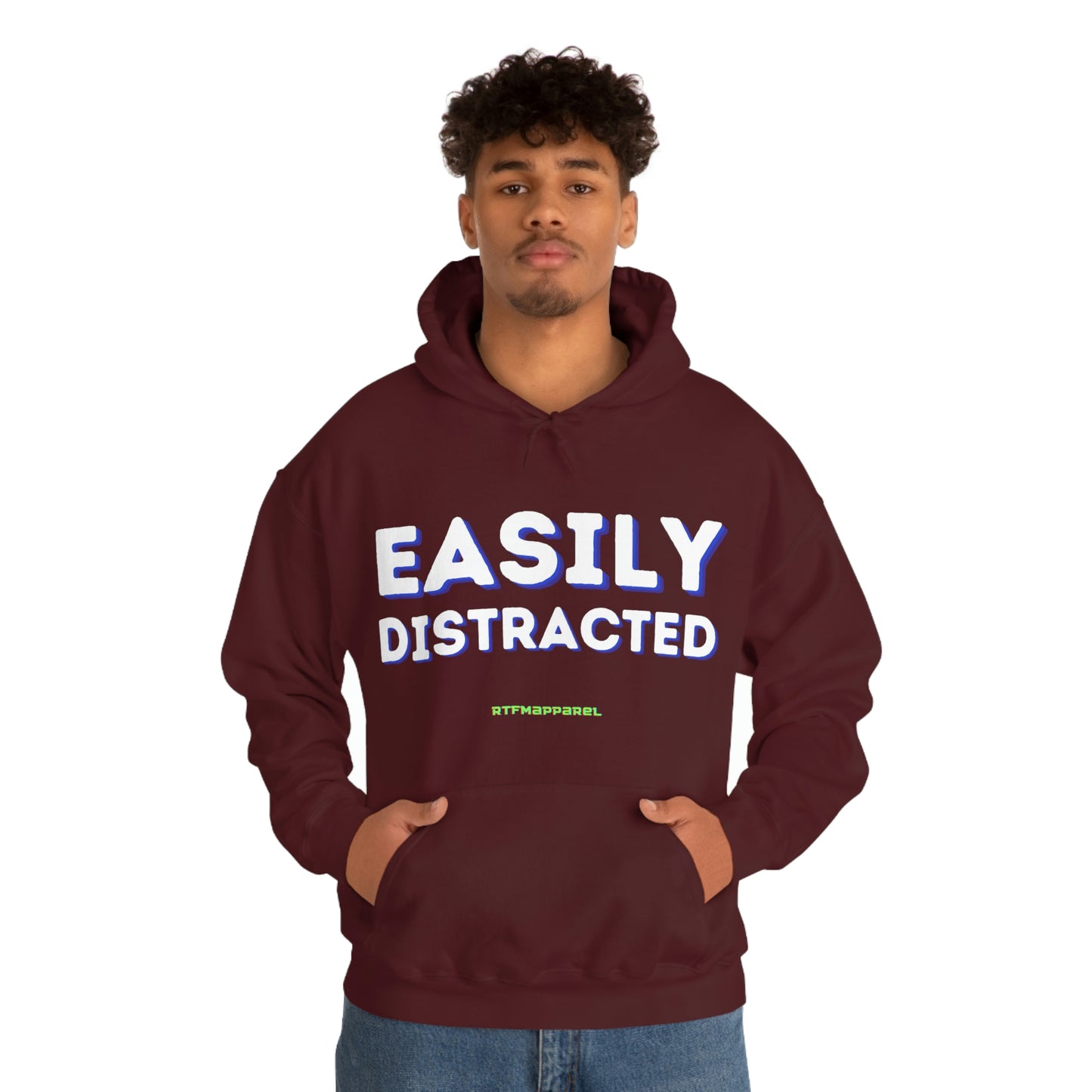 Easily Distracted - Funny, Sysadmin, Geek, Gamer, Developer, Gift Hooded Sweatshirt