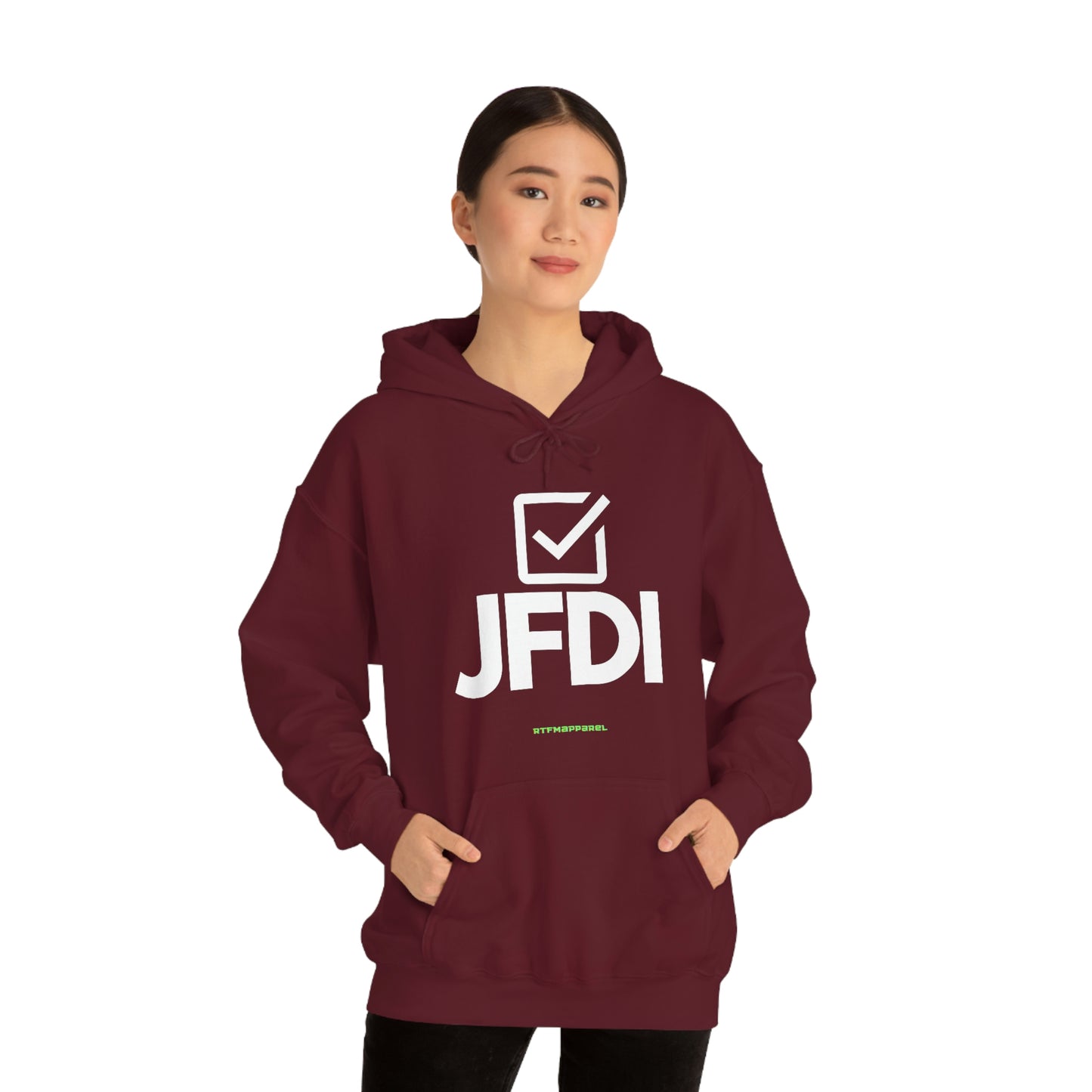 JFDI, Just do it, Funny, Sysadmin, Geek, Project Manager, Developer, Gift, Unisex Hooded Sweatshirt