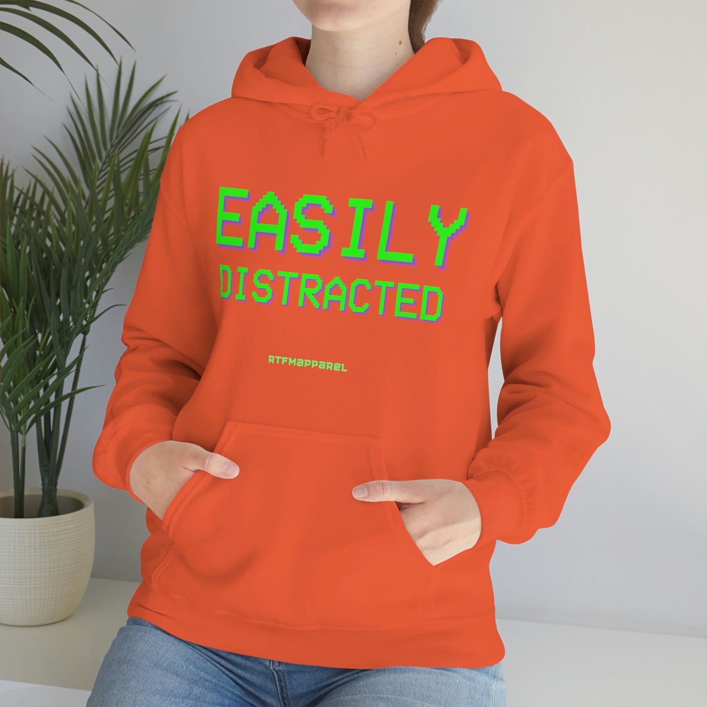 Easily Distracted - Funny, Sysadmin, Geek, Gamer, Developer, Gift Hooded Sweatshirt