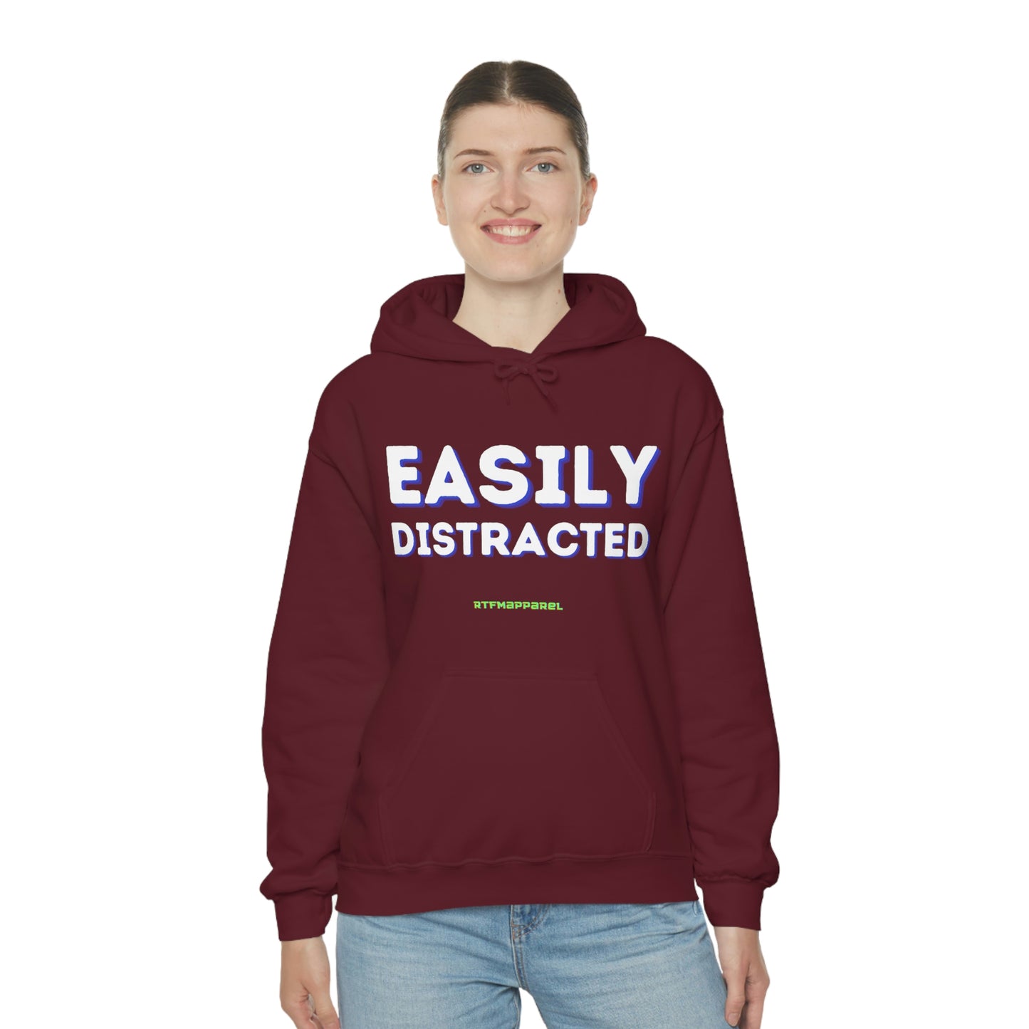 Easily Distracted - Funny, Sysadmin, Geek, Gamer, Developer, Gift Hooded Sweatshirt