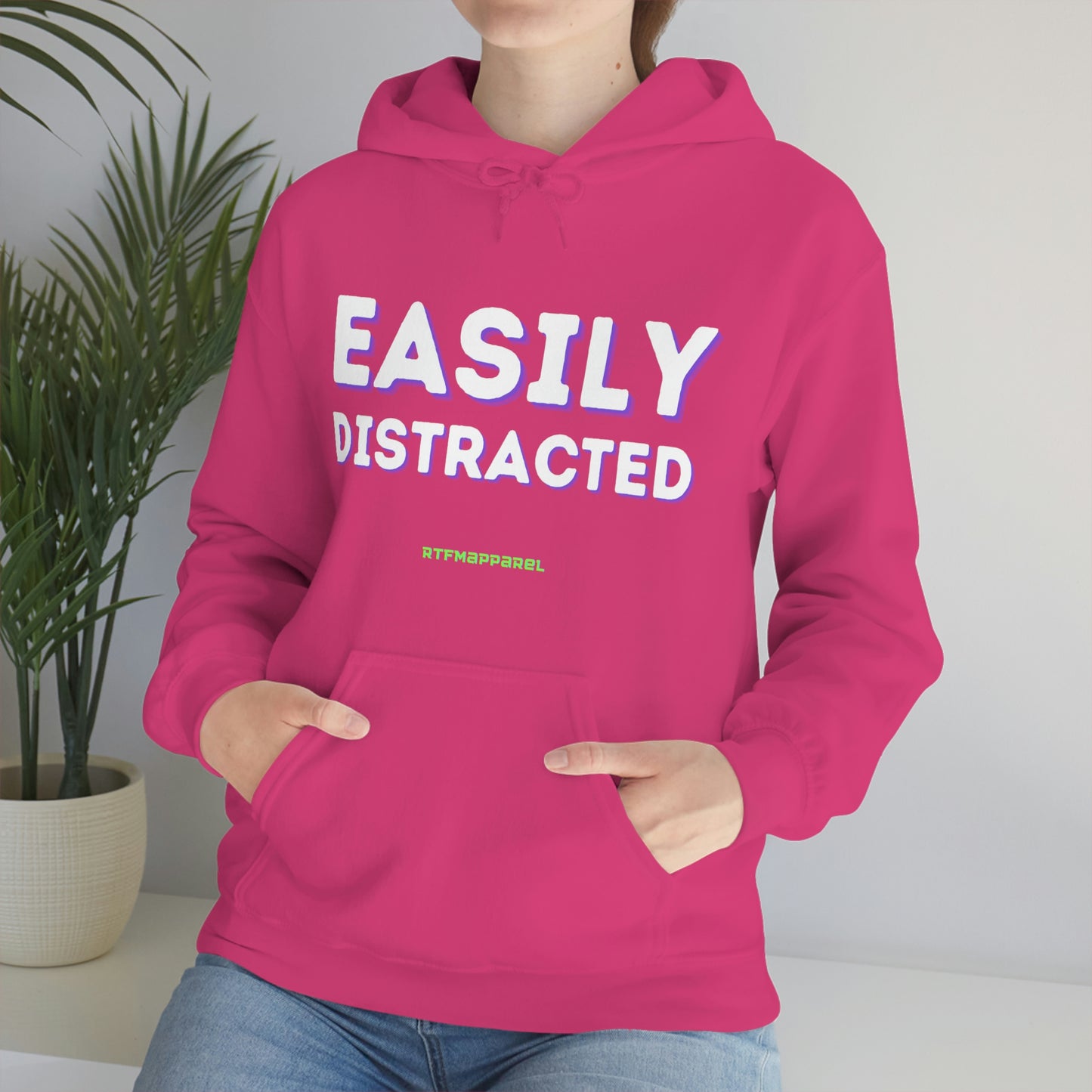 Easily Distracted - Funny, Sysadmin, Geek, Gamer, Developer, Gift Hooded Sweatshirt
