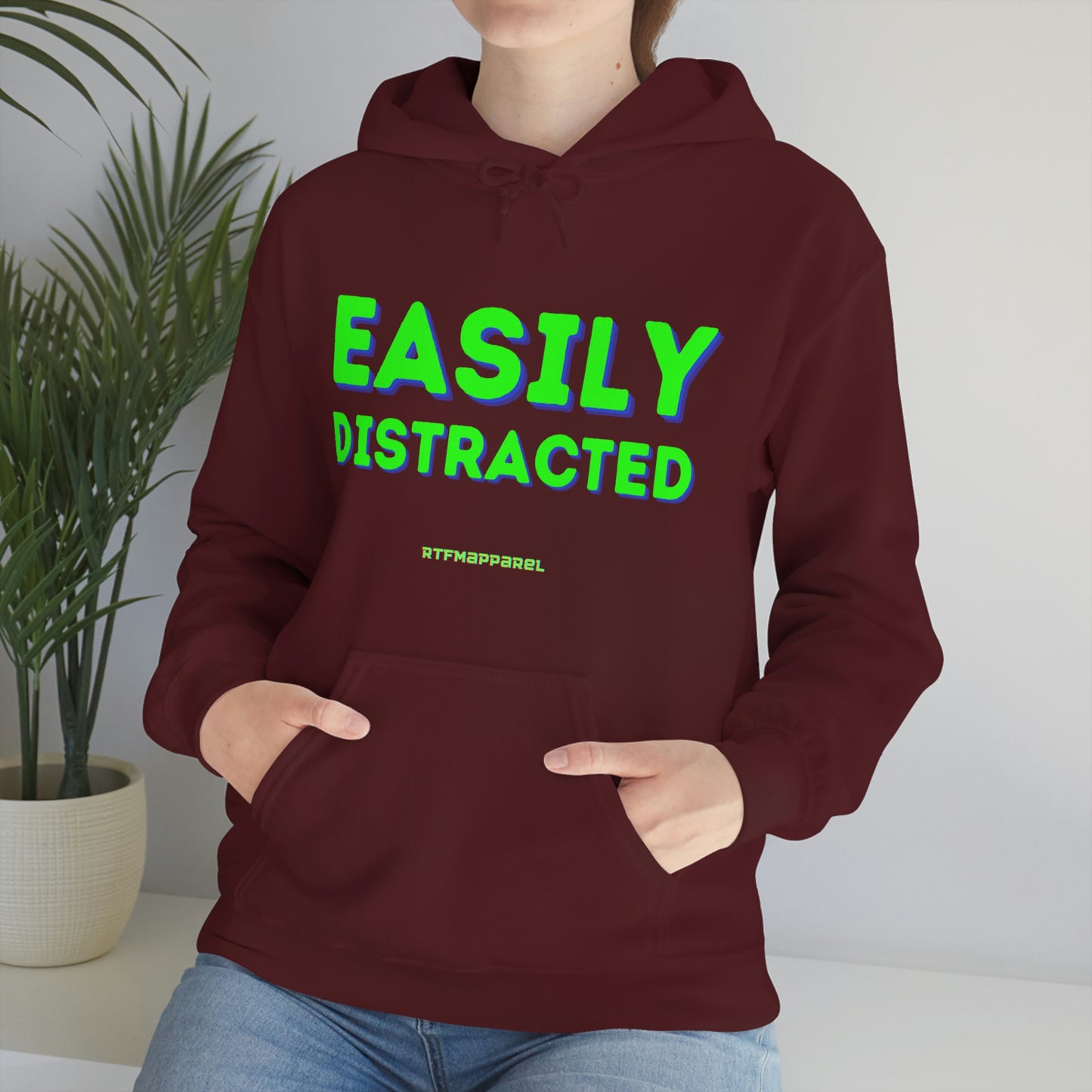 Easily Distracted - Funny, Sysadmin, Geek, Gamer, Developer, Gift Hooded Sweatshirt