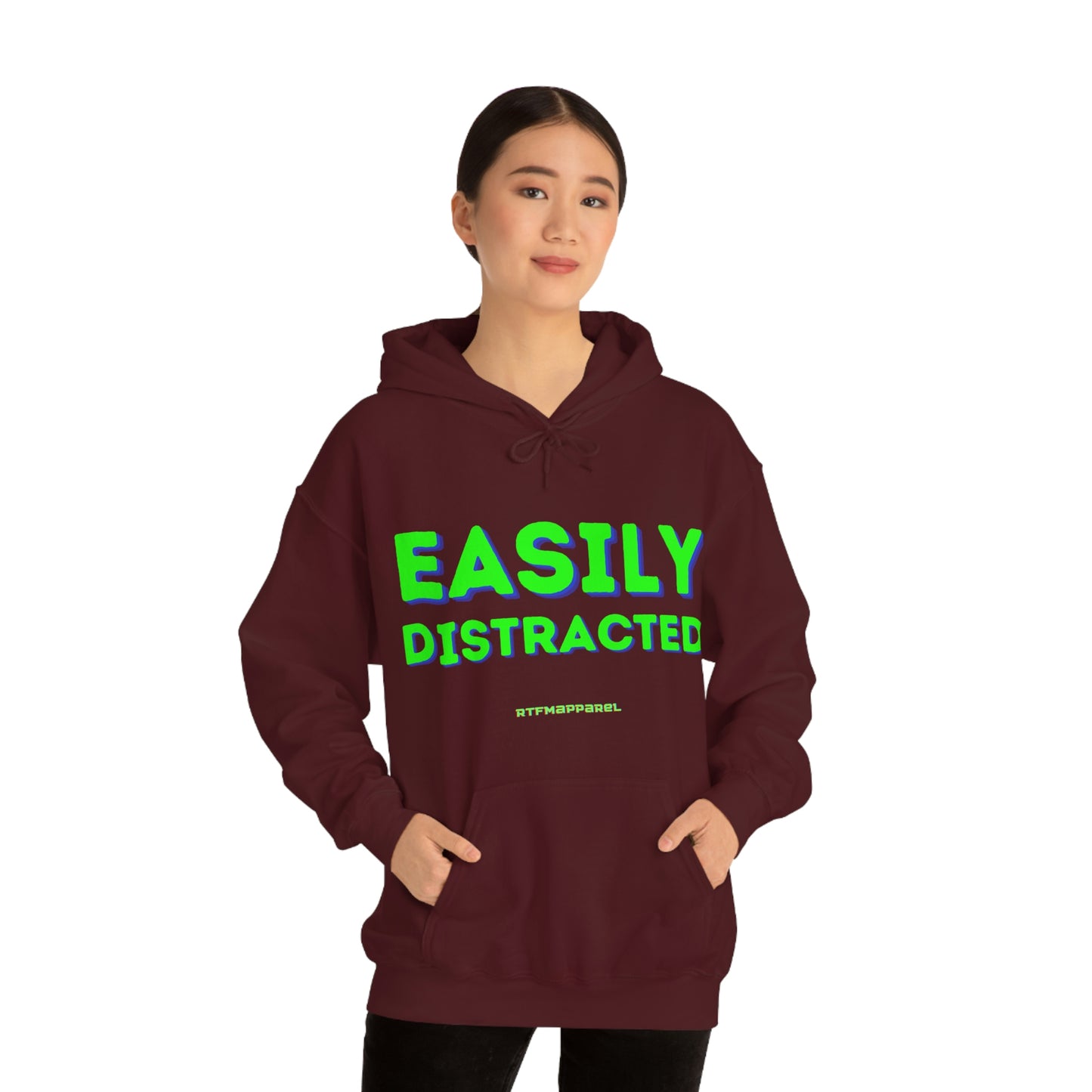 Easily Distracted - Funny, Sysadmin, Geek, Gamer, Developer, Gift Hooded Sweatshirt