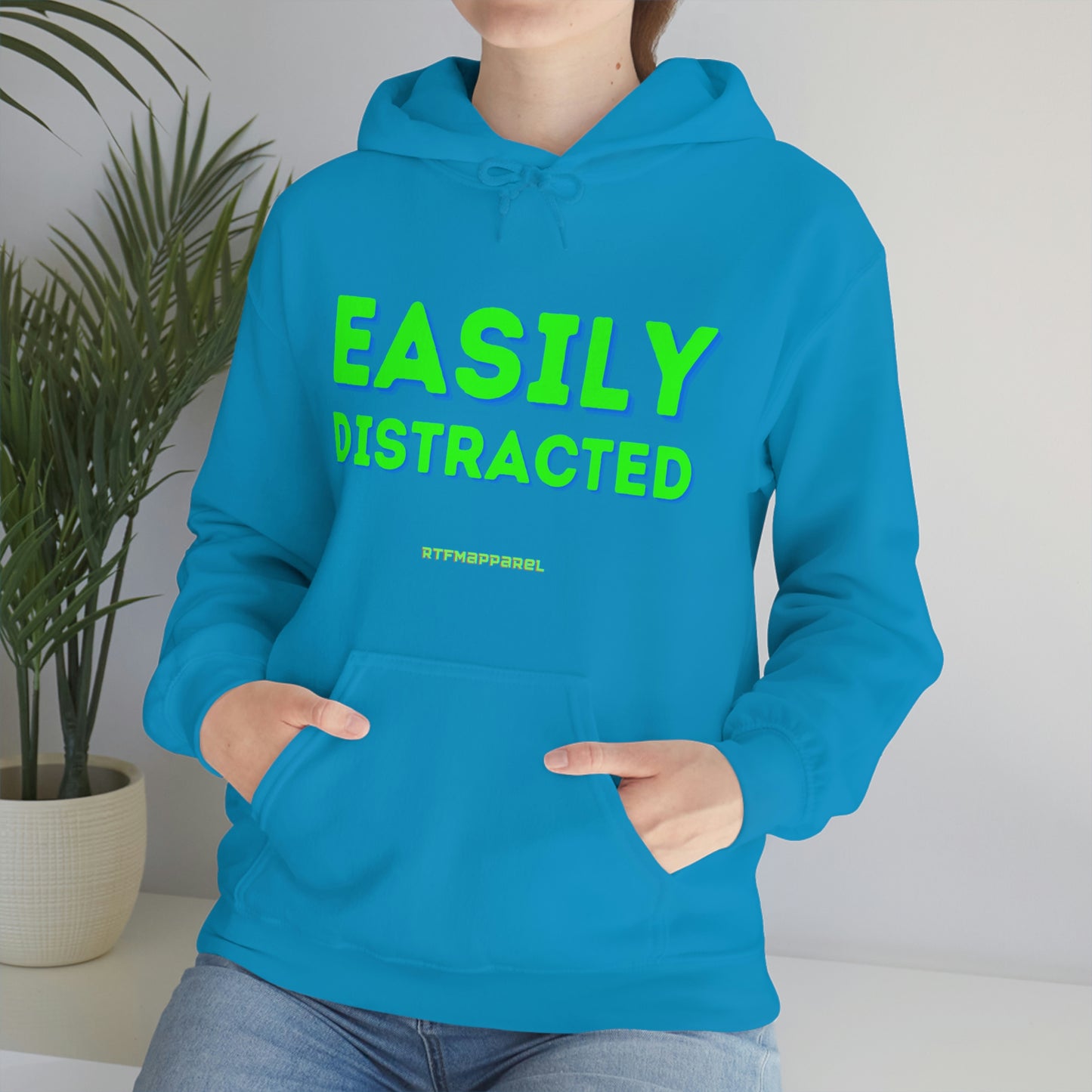 Easily Distracted - Funny, Sysadmin, Geek, Gamer, Developer, Gift Hooded Sweatshirt