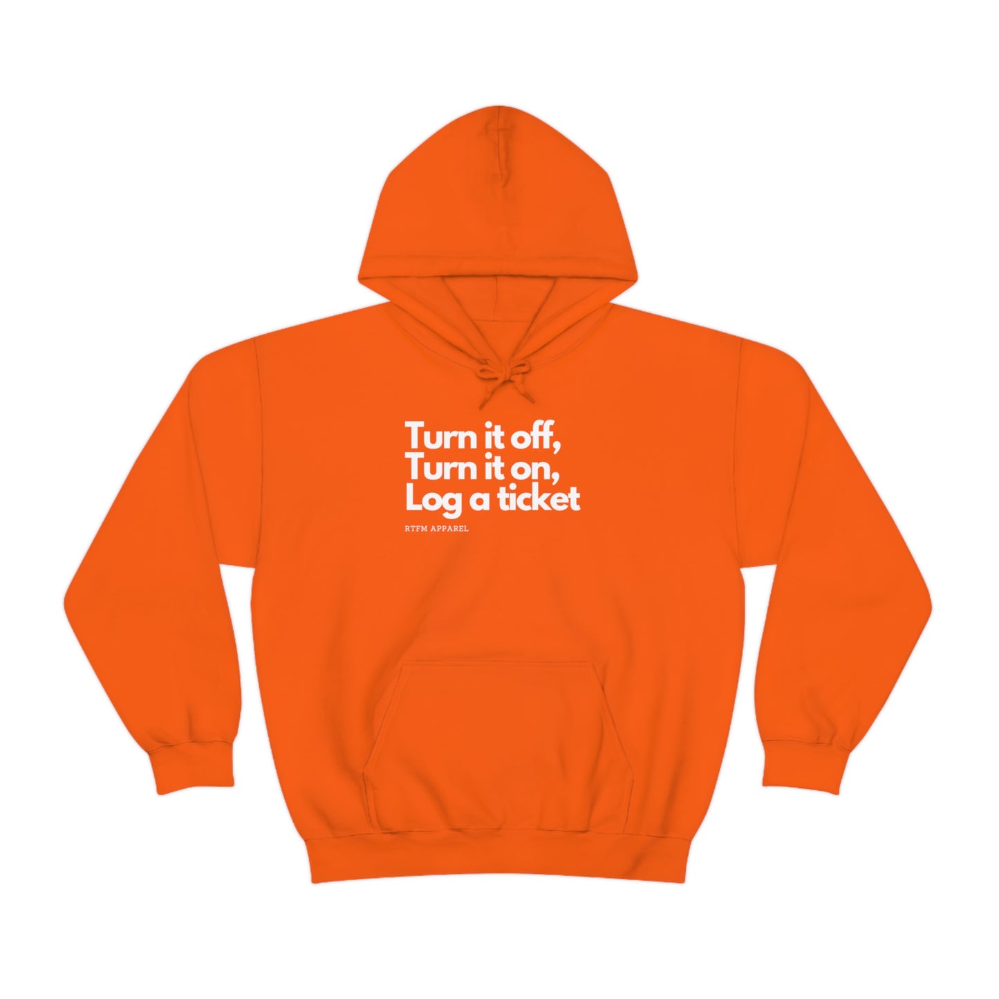 Turn it off, Turn it on, Log a ticket - Helpdesk, Sysadmin, Cloud Engineer, Architect, Azure, AWS, Network admin, Server Admin Hoodie