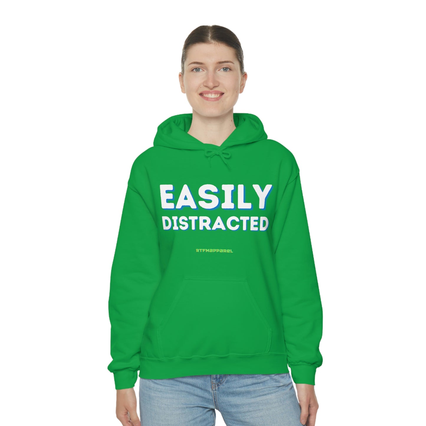 Easily Distracted - Funny, Sysadmin, Geek, Gamer, Developer, Gift Hooded Sweatshirt
