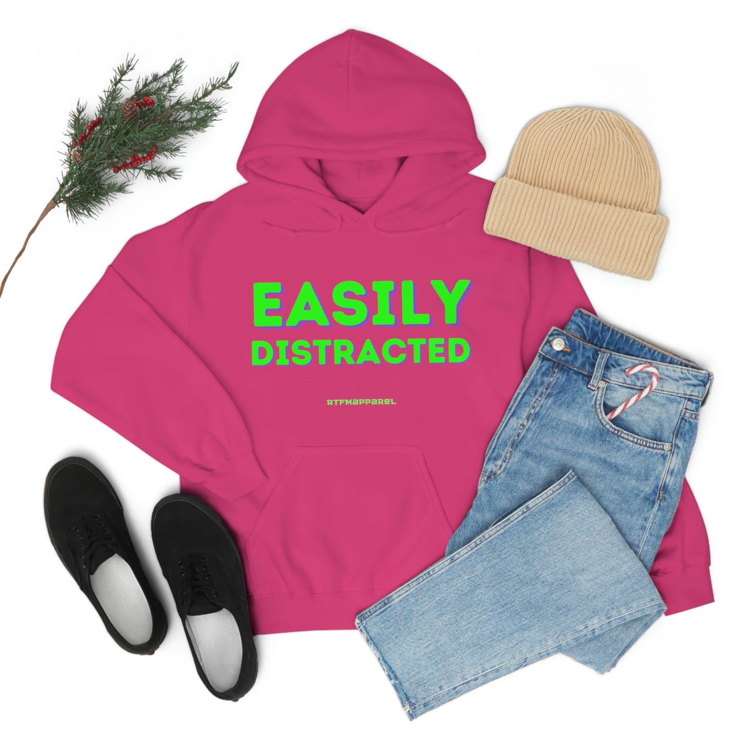 Easily Distracted - Funny, Sysadmin, Geek, Gamer, Developer, Gift Hooded Sweatshirt
