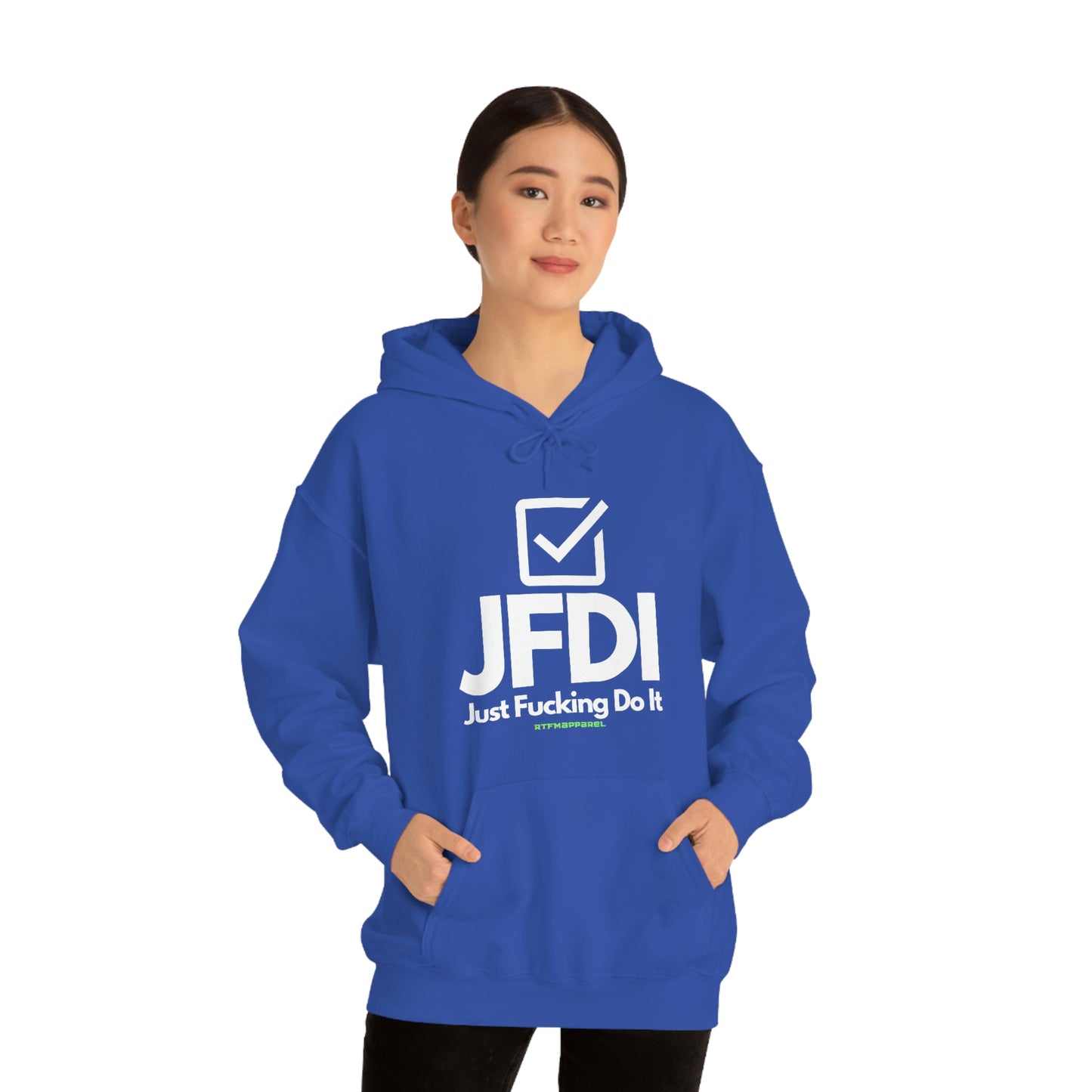 JFDI, Just do it, Funny, Sysadmin, Geek, Project Manager, Explicit, Developer, Gift, Unisex Hooded Sweatshirt
