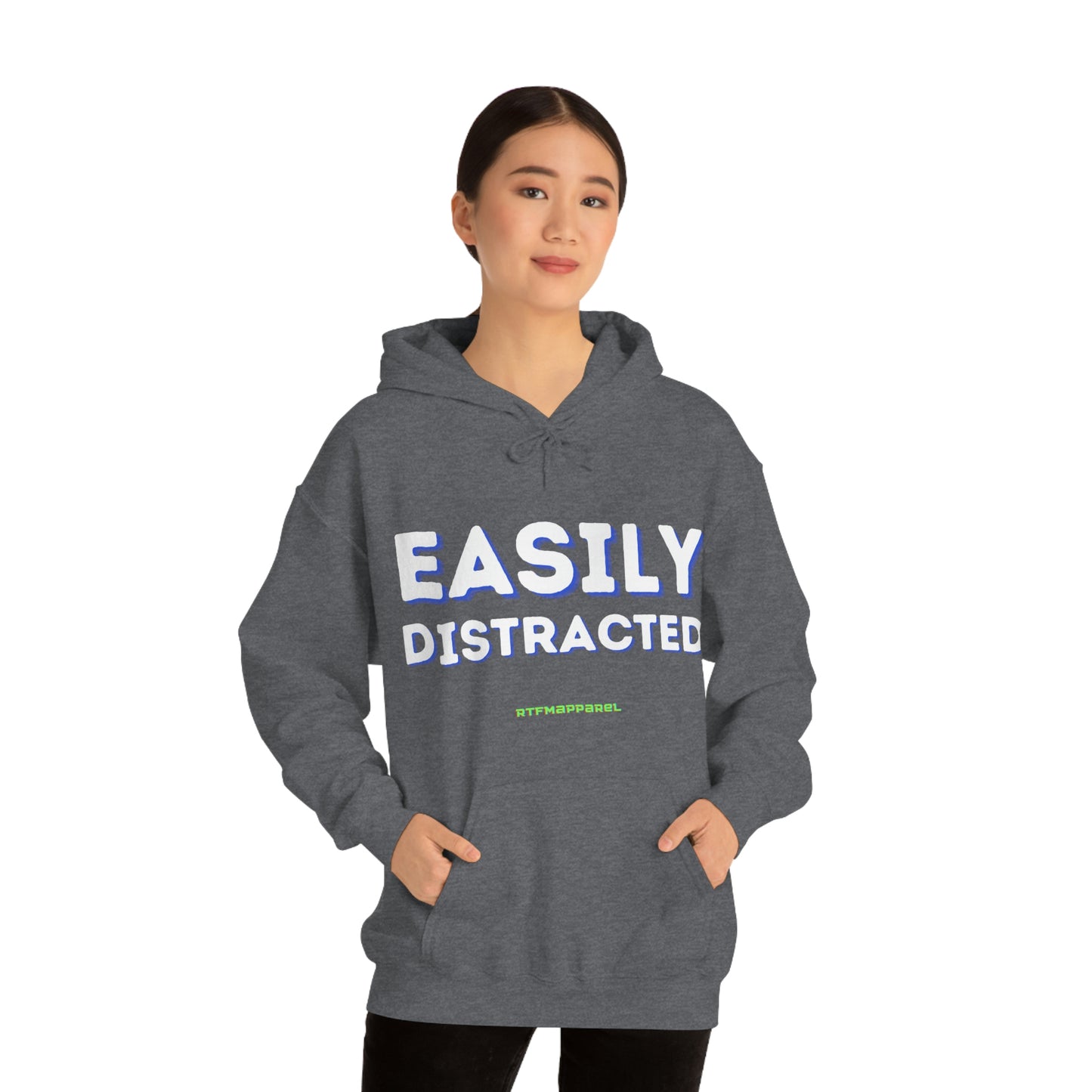 Easily Distracted - Funny, Sysadmin, Geek, Gamer, Developer, Gift Hooded Sweatshirt