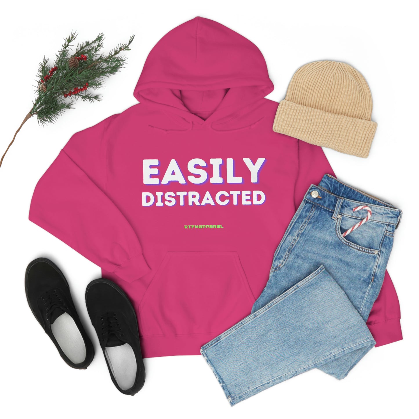 Easily Distracted - Funny, Sysadmin, Geek, Gamer, Developer, Gift Hooded Sweatshirt