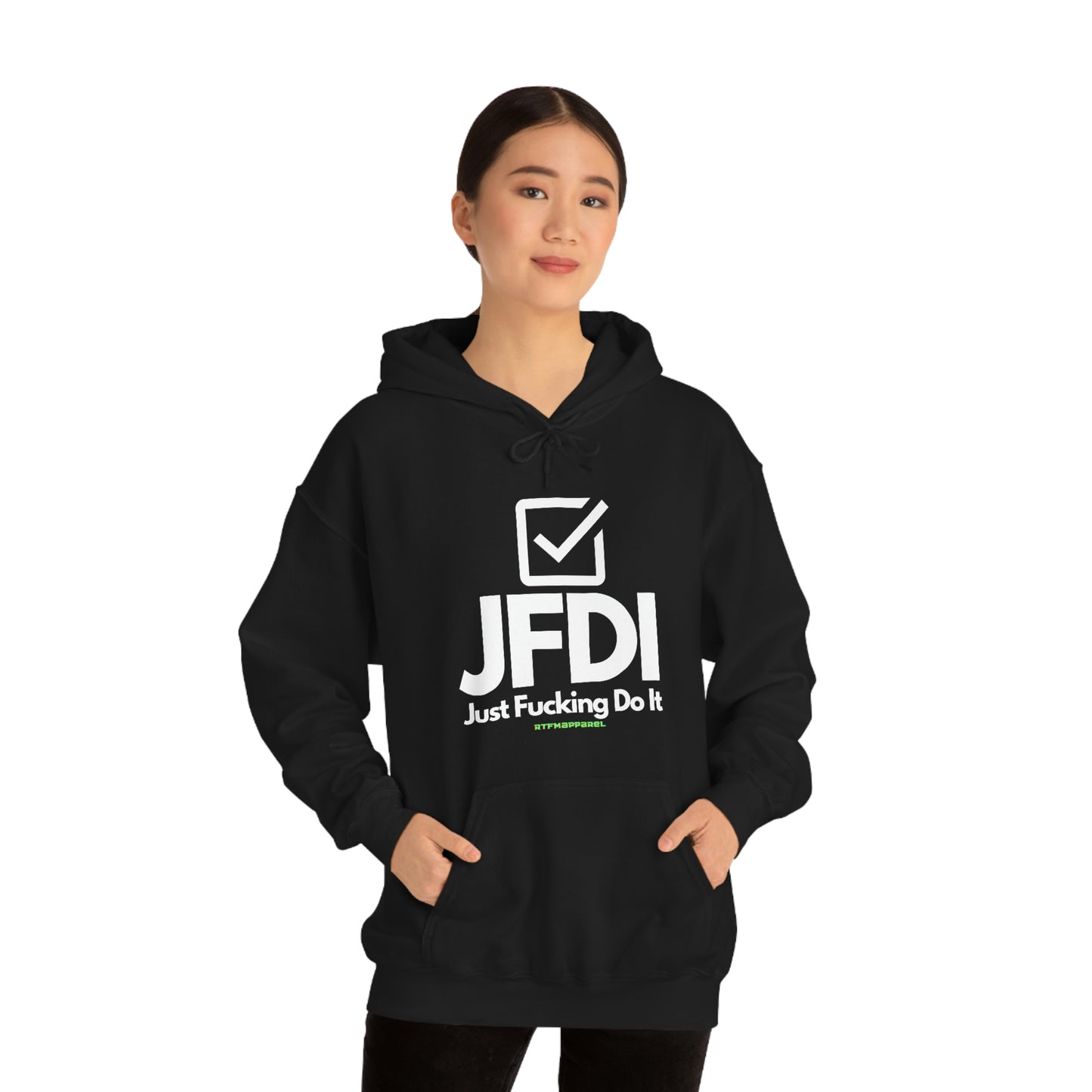 JFDI, Just do it, Funny, Sysadmin, Geek, Project Manager, Explicit, Developer, Gift, Unisex Hooded Sweatshirt