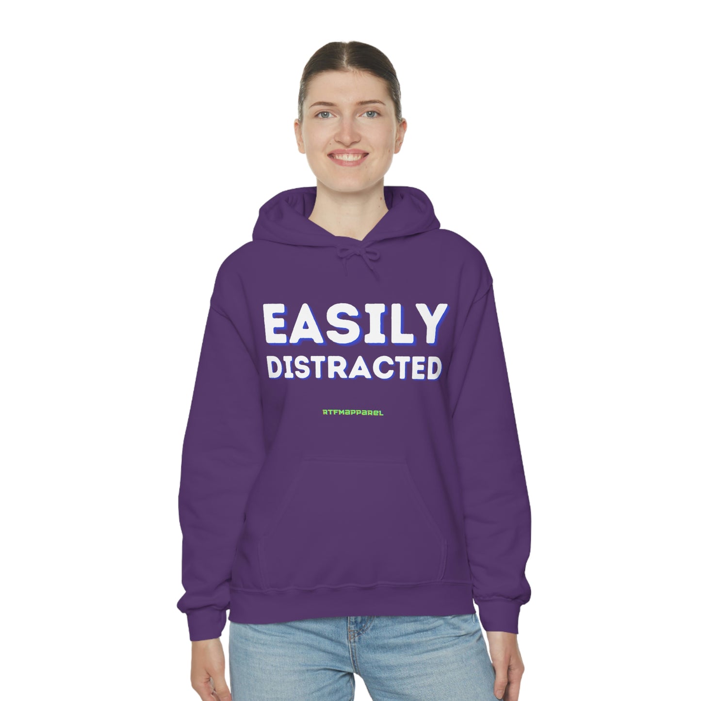 Easily Distracted - Funny, Sysadmin, Geek, Gamer, Developer, Gift Hooded Sweatshirt