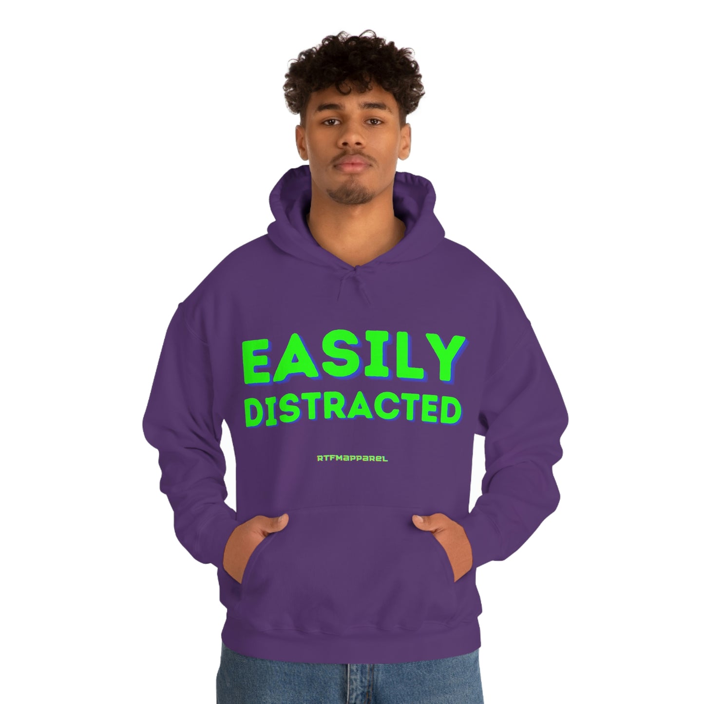 Easily Distracted - Funny, Sysadmin, Geek, Gamer, Developer, Gift Hooded Sweatshirt