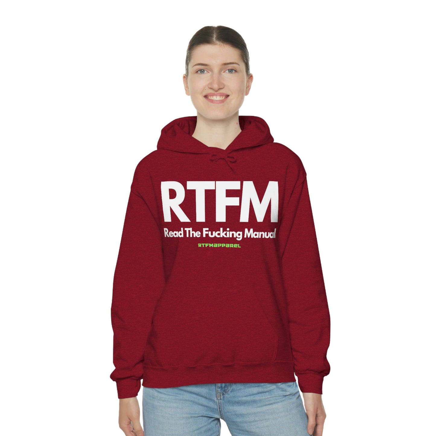 RTFM, Read the Manual, Explicit Funny, Sysadmin, Geek, Project Manager, Developer, Gift, Unisex Hooded Sweatshirt