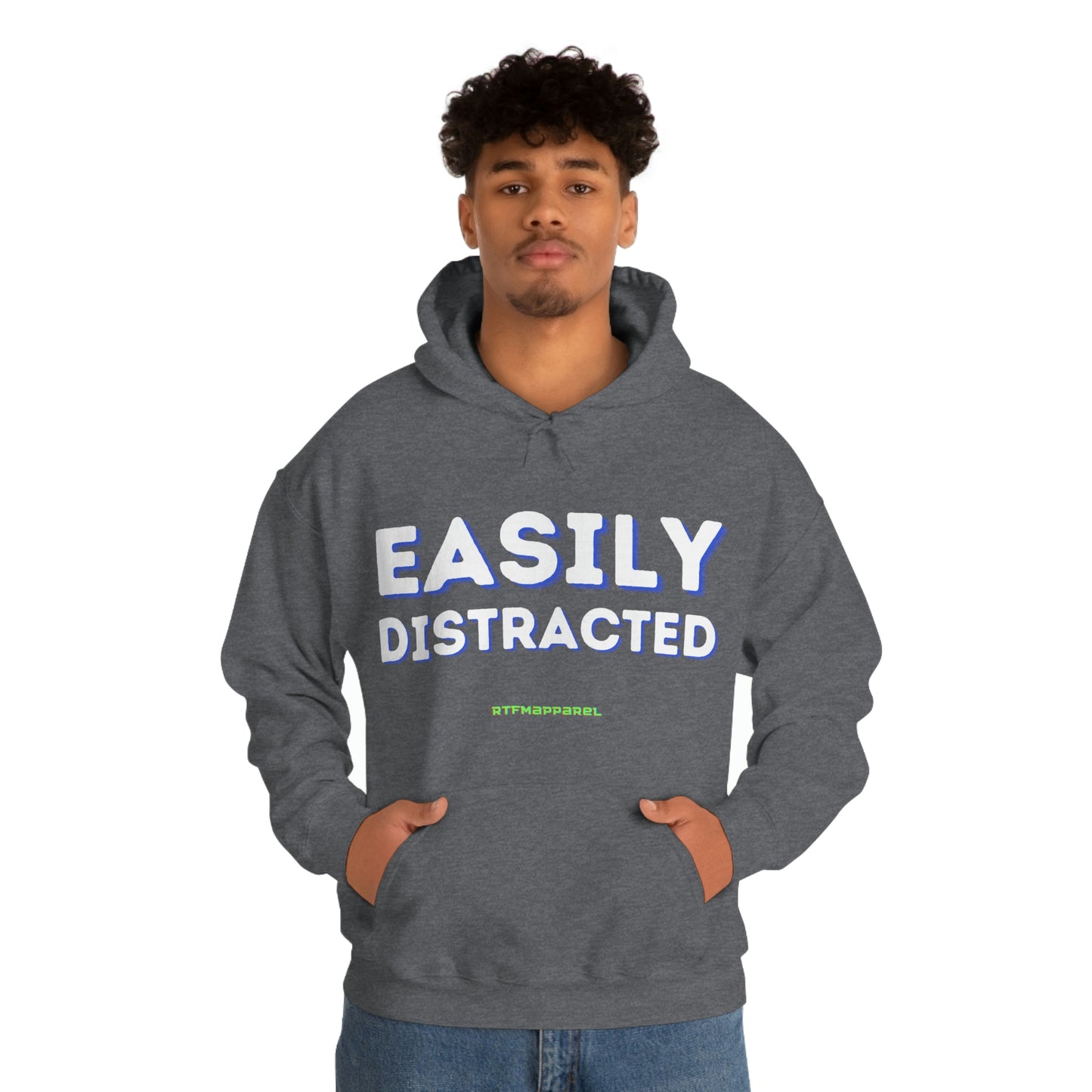 Easily Distracted - Funny, Sysadmin, Geek, Gamer, Developer, Gift Hooded Sweatshirt