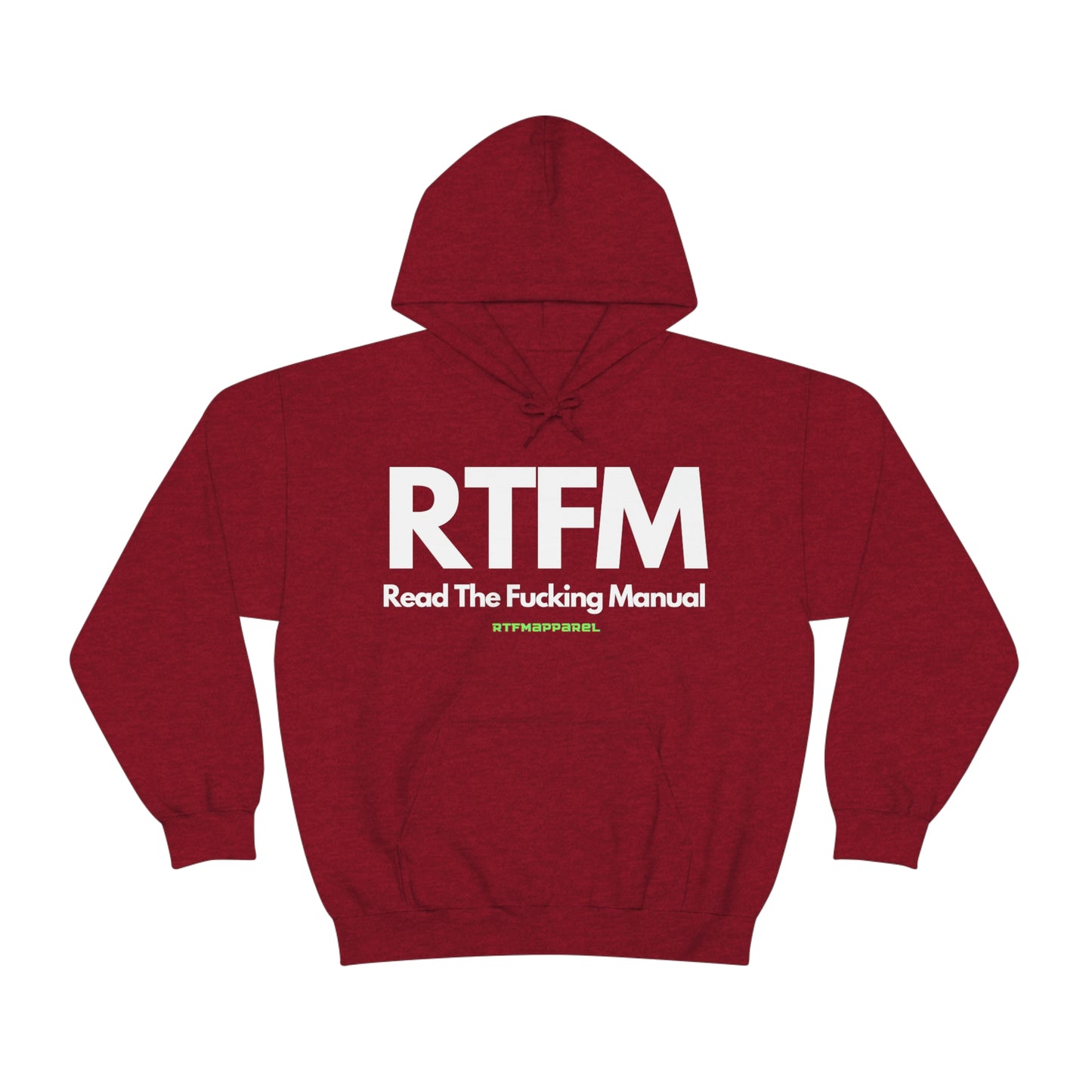 RTFM, Read the Manual, Explicit Funny, Sysadmin, Geek, Project Manager, Developer, Gift, Unisex Hooded Sweatshirt
