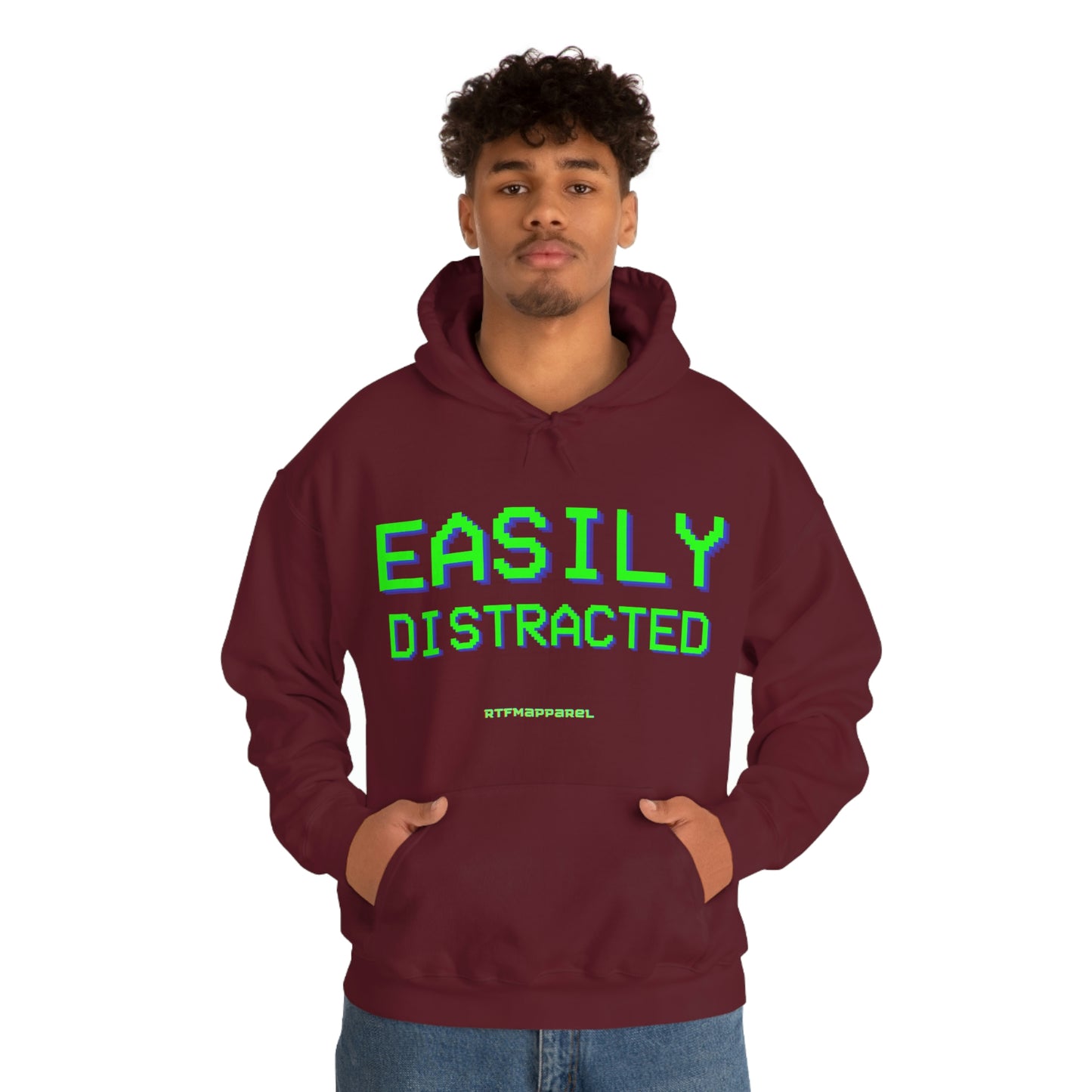 Easily Distracted - Funny, Sysadmin, Geek, Gamer, Developer, Gift Hooded Sweatshirt