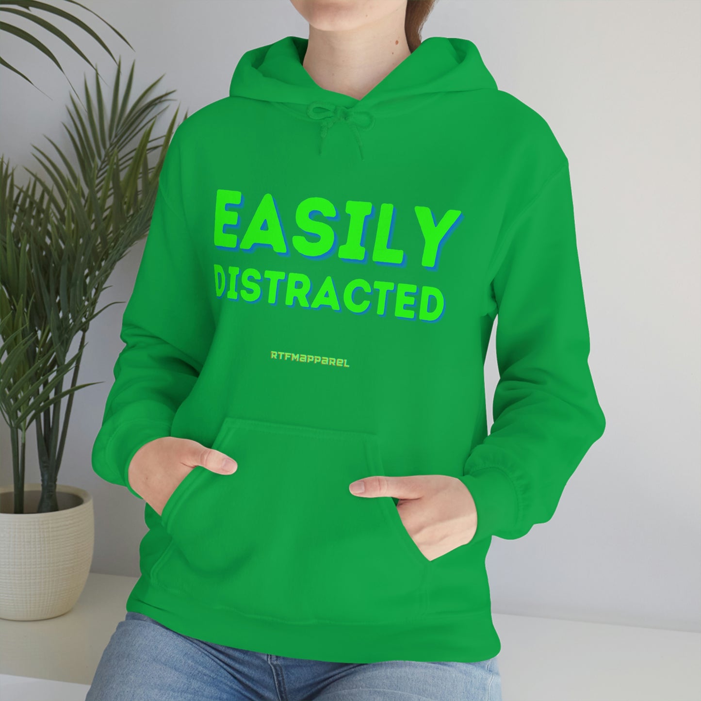 Easily Distracted - Funny, Sysadmin, Geek, Gamer, Developer, Gift Hooded Sweatshirt