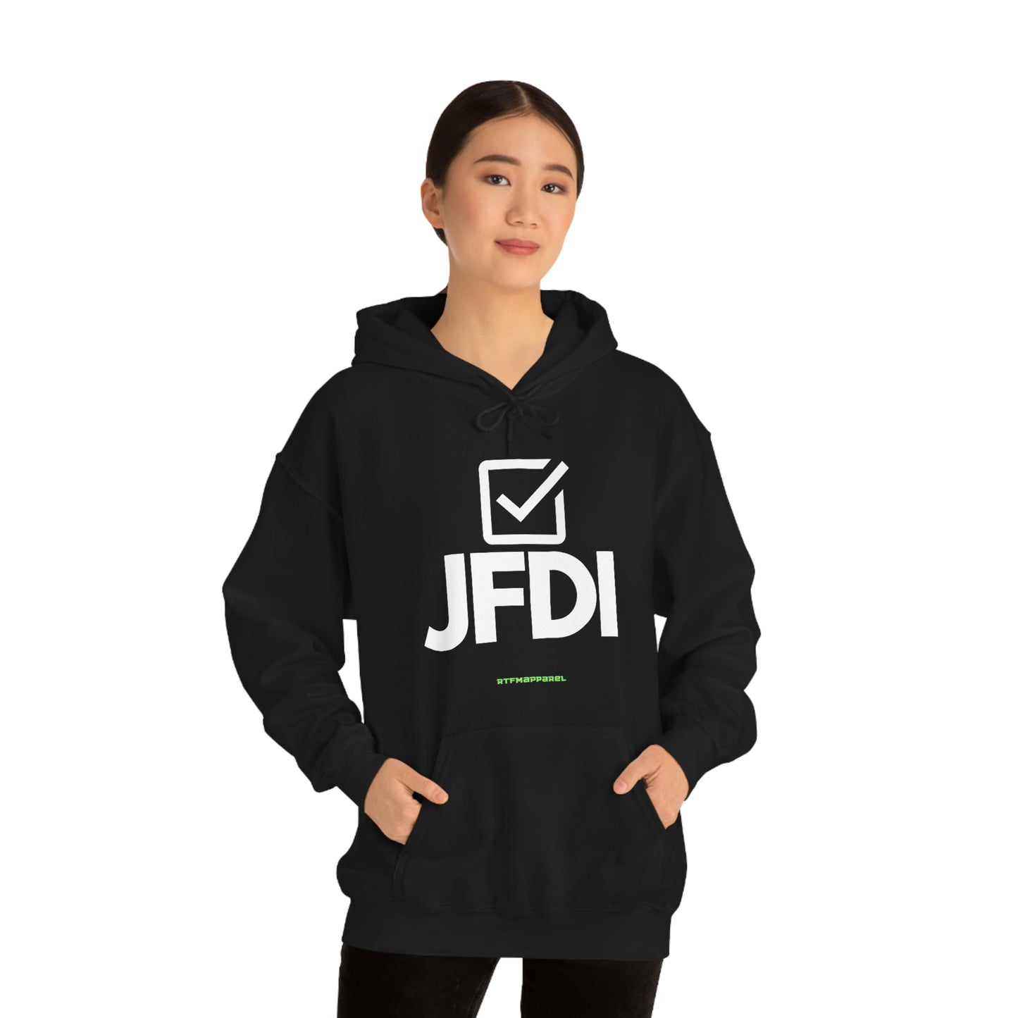 JFDI, Just do it, Funny, Sysadmin, Geek, Project Manager, Developer, Gift, Unisex Hooded Sweatshirt