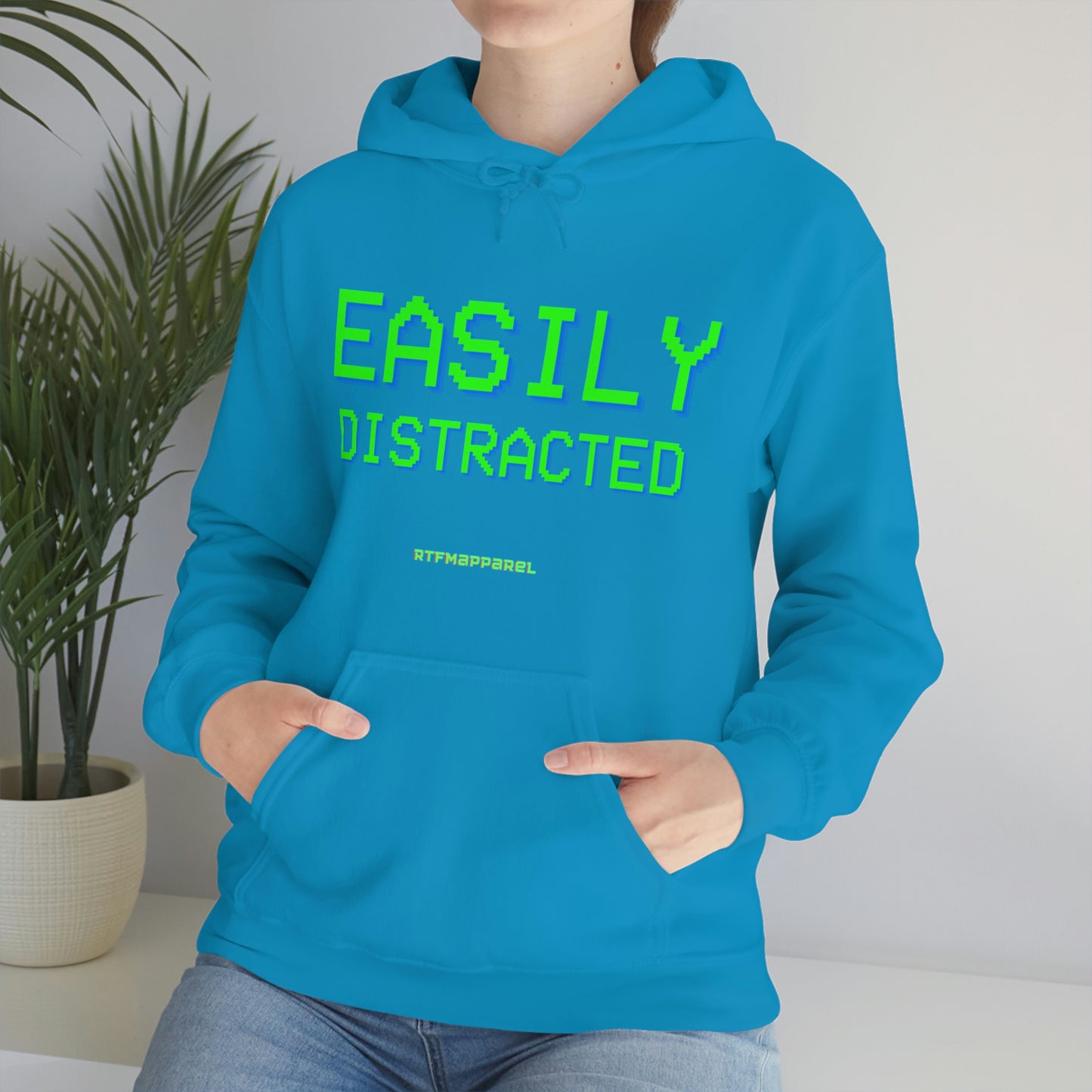 Easily Distracted - Funny, Sysadmin, Geek, Gamer, Developer, Gift Hooded Sweatshirt