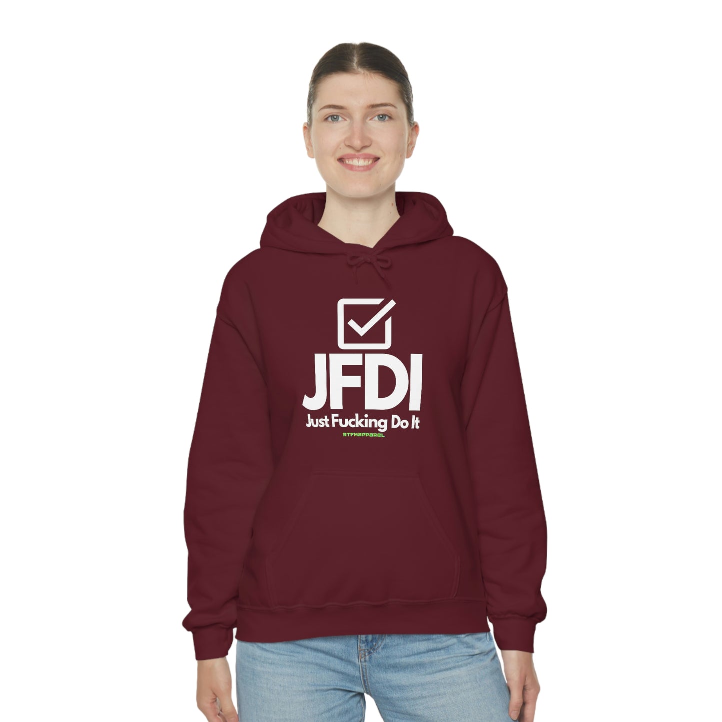 JFDI, Just do it, Funny, Sysadmin, Geek, Project Manager, Explicit, Developer, Gift, Unisex Hooded Sweatshirt