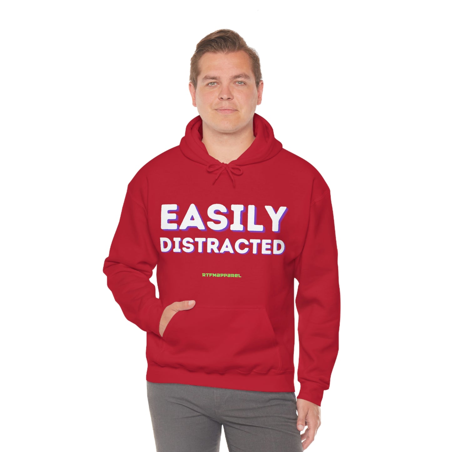 Easily Distracted - Funny, Sysadmin, Geek, Gamer, Developer, Gift Hooded Sweatshirt