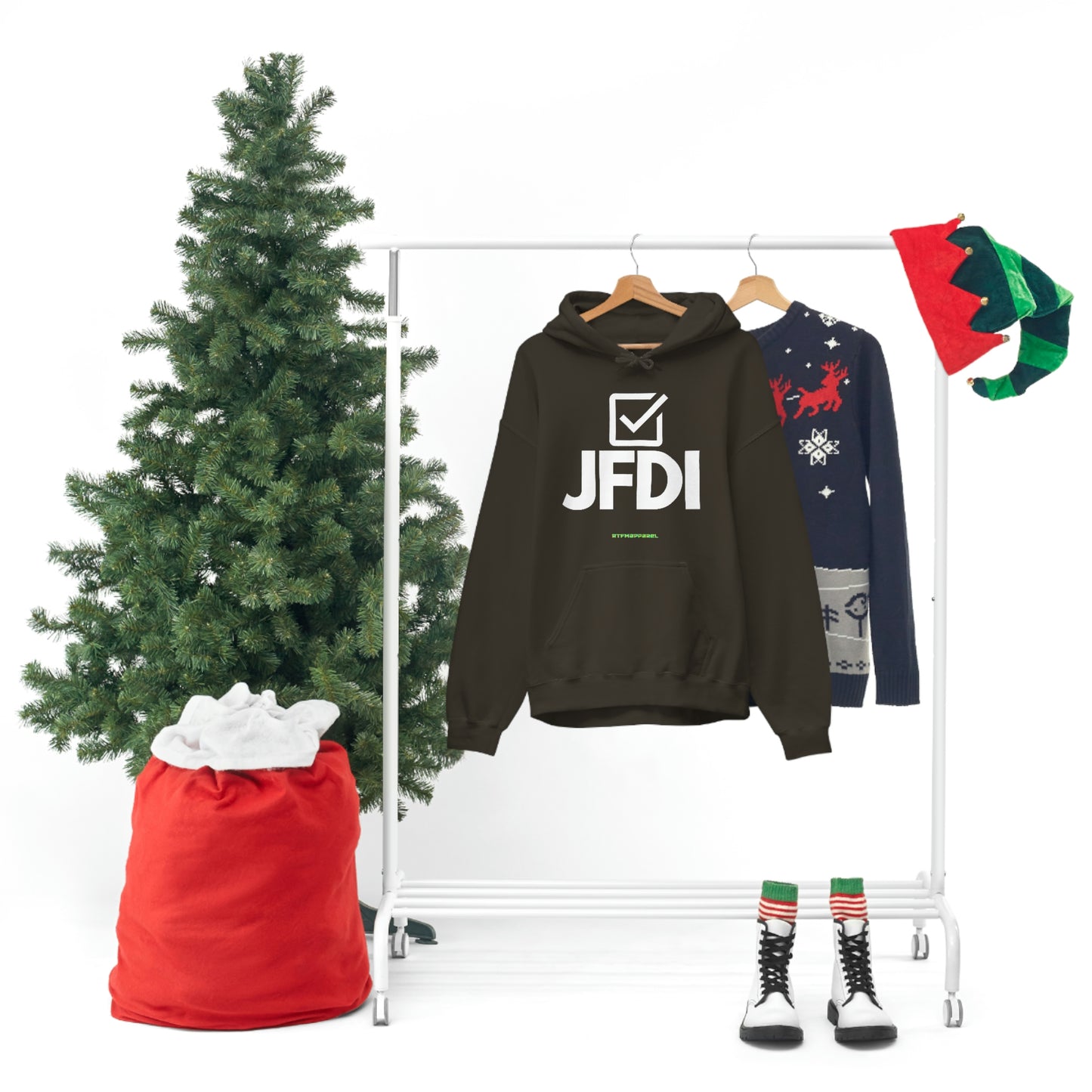 JFDI, Just do it, Funny, Sysadmin, Geek, Project Manager, Developer, Gift, Unisex Hooded Sweatshirt