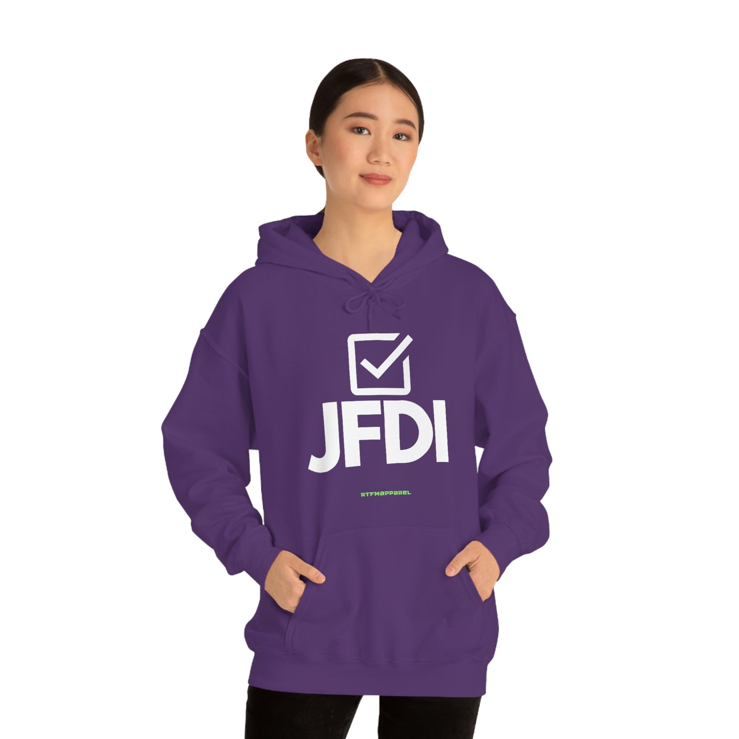 JFDI, Just do it, Funny, Sysadmin, Geek, Project Manager, Developer, Gift, Unisex Hooded Sweatshirt