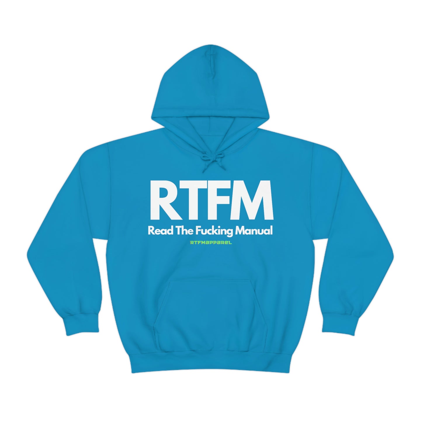 RTFM, Read the Manual, Explicit Funny, Sysadmin, Geek, Project Manager, Developer, Gift, Unisex Hooded Sweatshirt