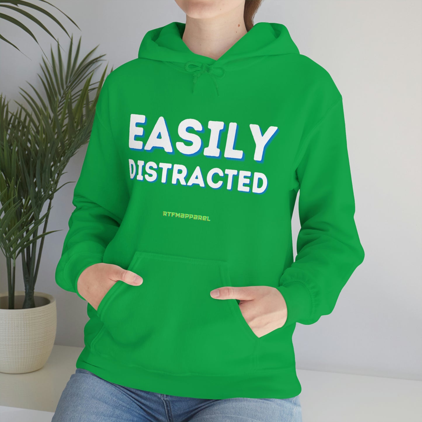 Easily Distracted - Funny, Sysadmin, Geek, Gamer, Developer, Gift Hooded Sweatshirt