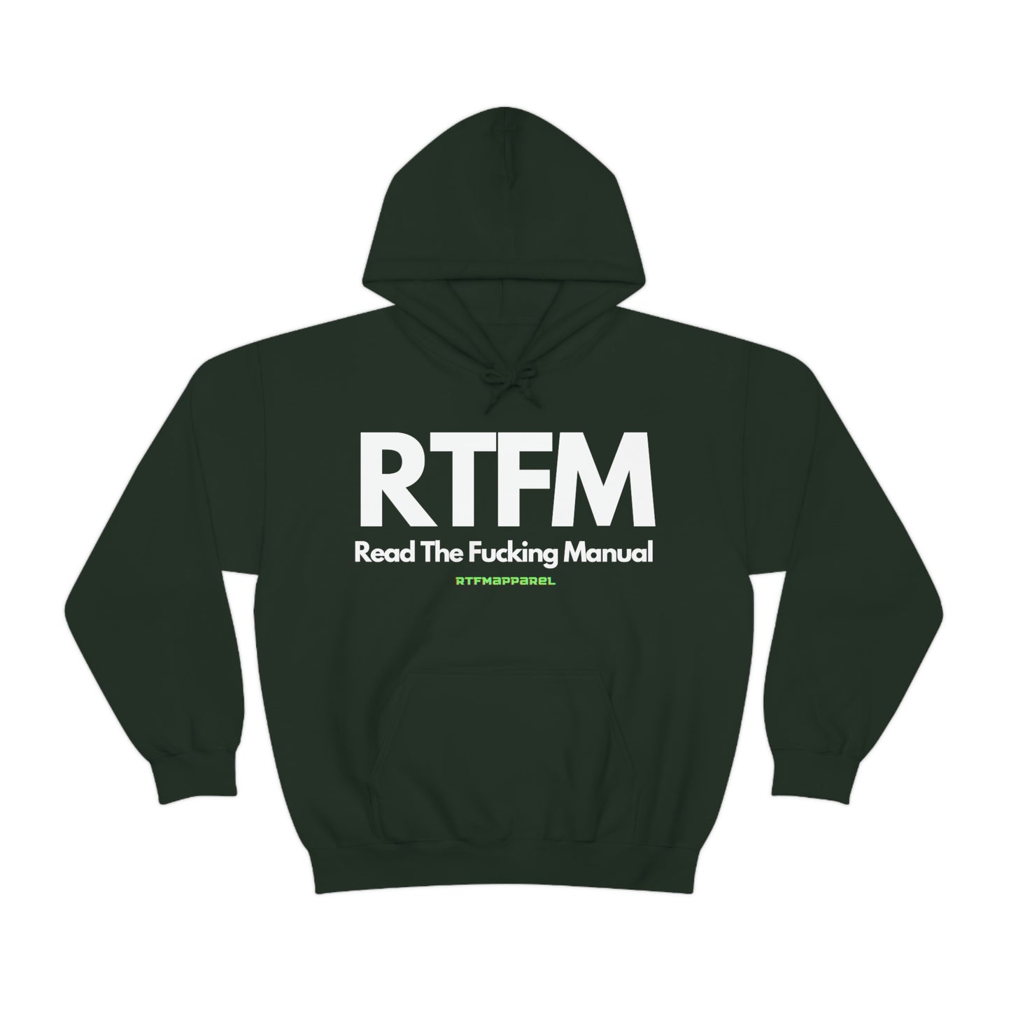 RTFM, Read the Manual, Explicit Funny, Sysadmin, Geek, Project Manager, Developer, Gift, Unisex Hooded Sweatshirt