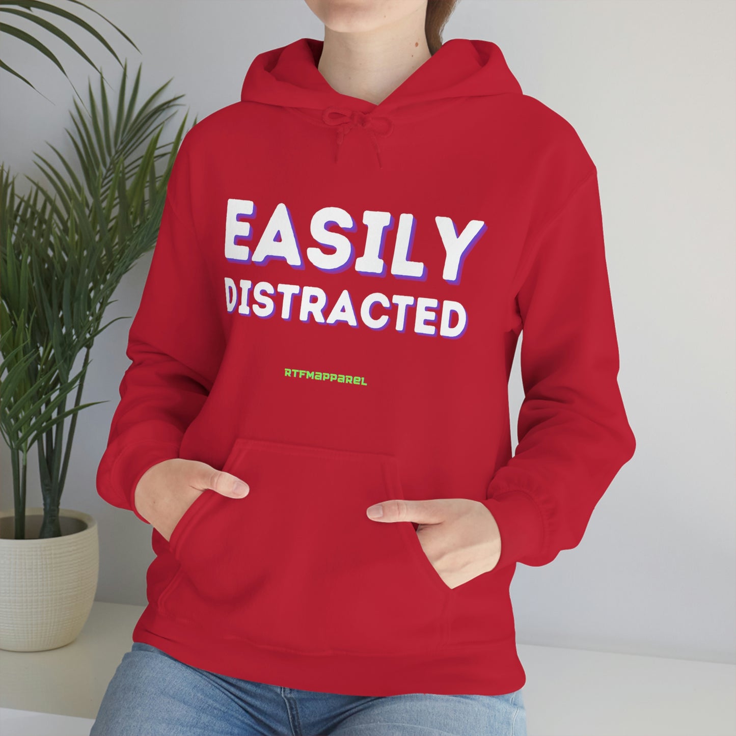 Easily Distracted - Funny, Sysadmin, Geek, Gamer, Developer, Gift Hooded Sweatshirt