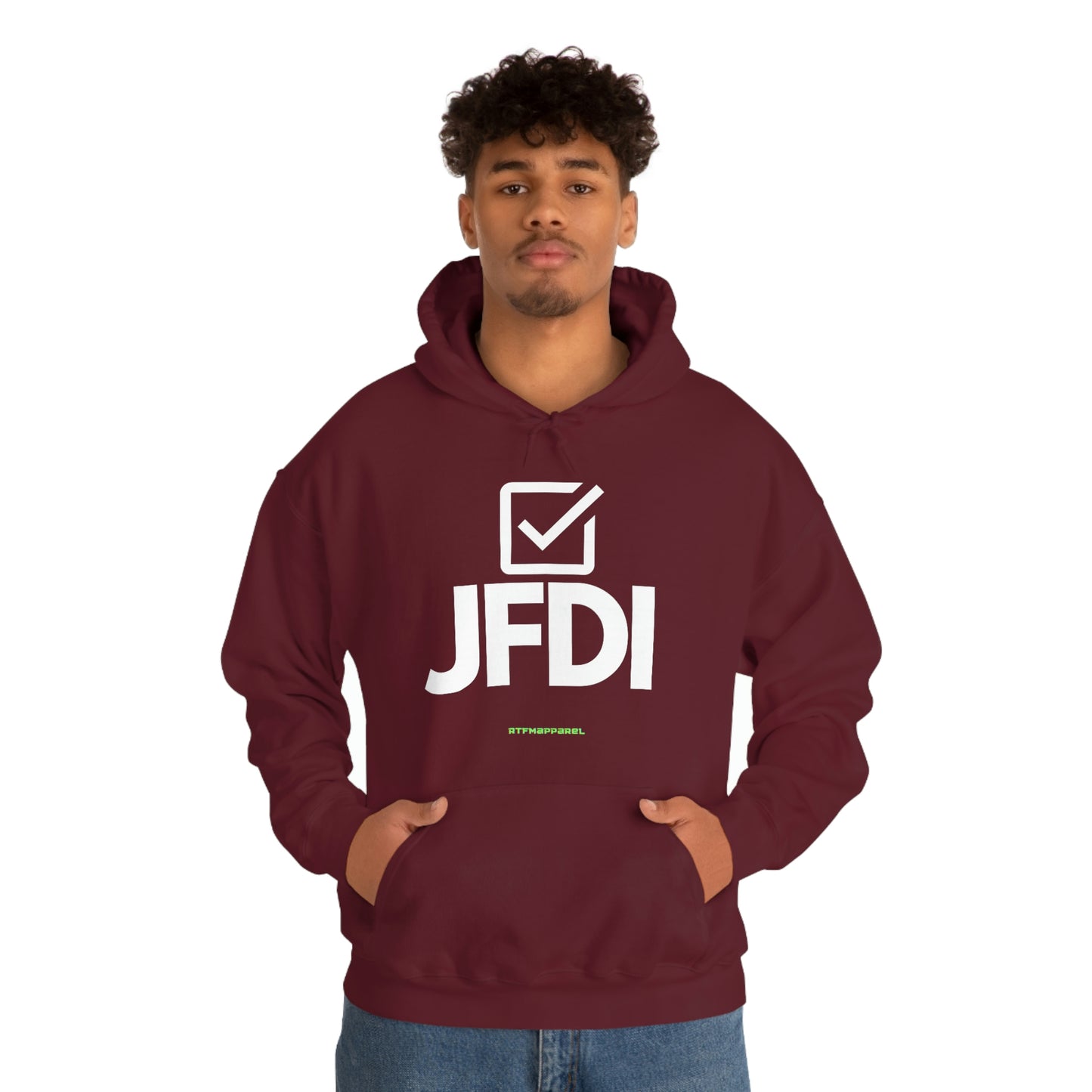 JFDI, Just do it, Funny, Sysadmin, Geek, Project Manager, Developer, Gift, Unisex Hooded Sweatshirt