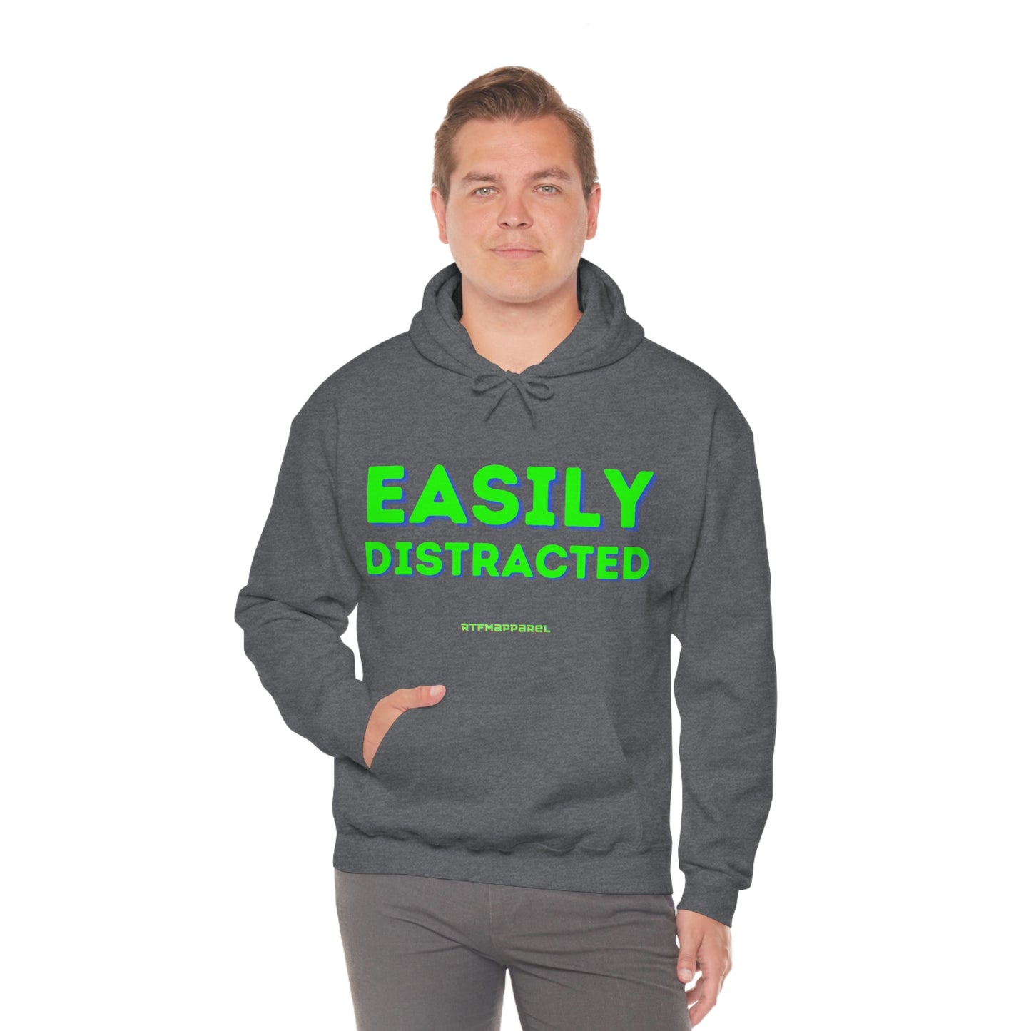 Easily Distracted - Funny, Sysadmin, Geek, Gamer, Developer, Gift Hooded Sweatshirt