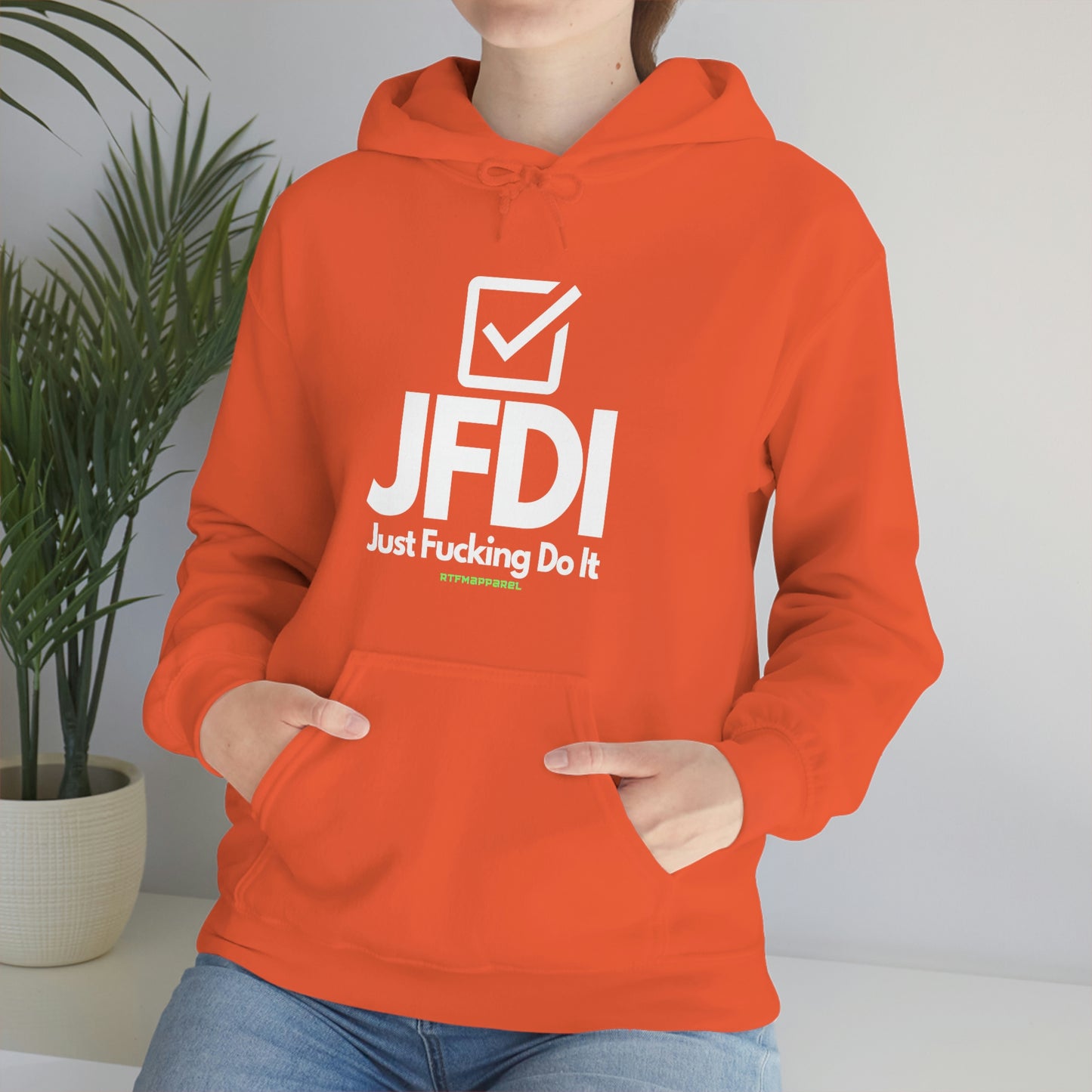 JFDI, Just do it, Funny, Sysadmin, Geek, Project Manager, Explicit, Developer, Gift, Unisex Hooded Sweatshirt