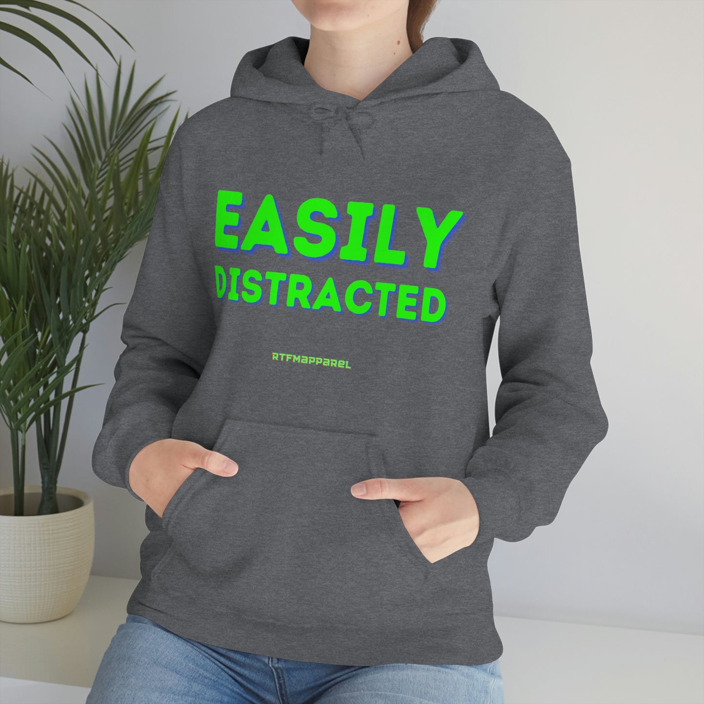 Easily Distracted - Funny, Sysadmin, Geek, Gamer, Developer, Gift Hooded Sweatshirt
