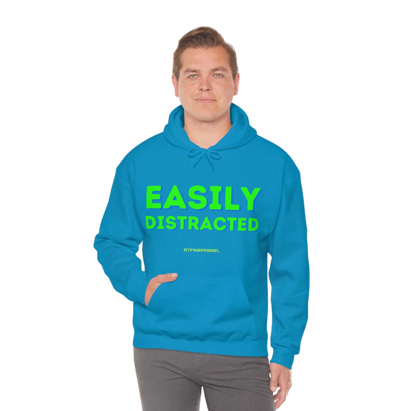 Easily Distracted - Funny, Sysadmin, Geek, Gamer, Developer, Gift Hooded Sweatshirt