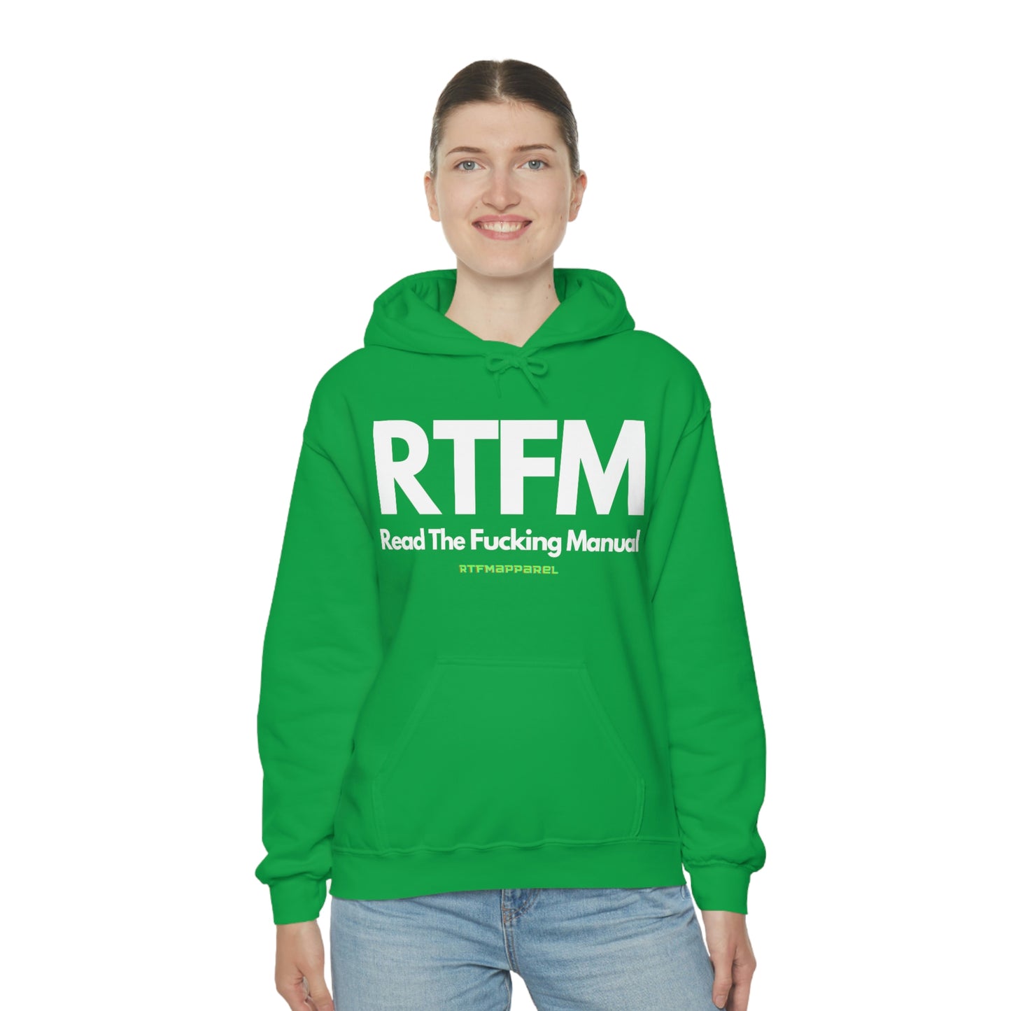 RTFM, Read the Manual, Explicit Funny, Sysadmin, Geek, Project Manager, Developer, Gift, Unisex Hooded Sweatshirt