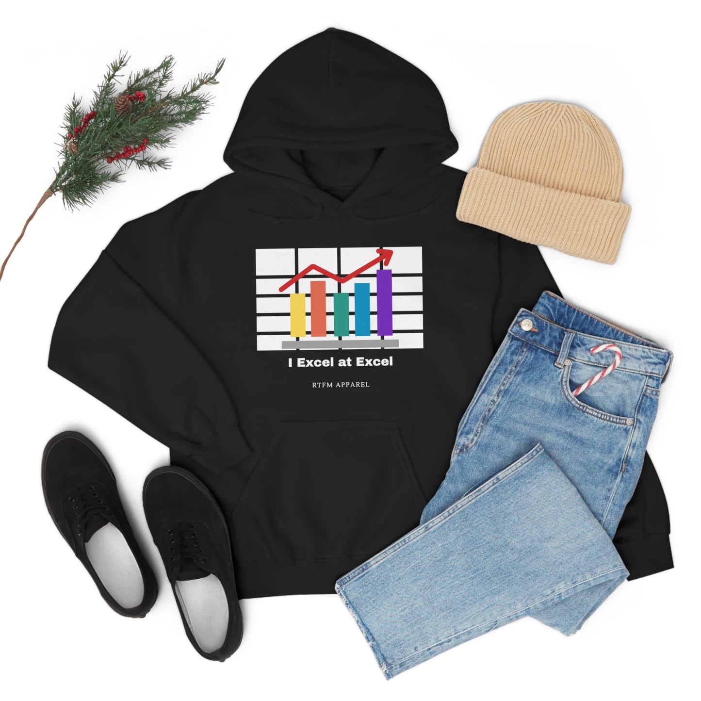 Excel Hoodie: I Excel at Excel, office humour, spreadsheets
