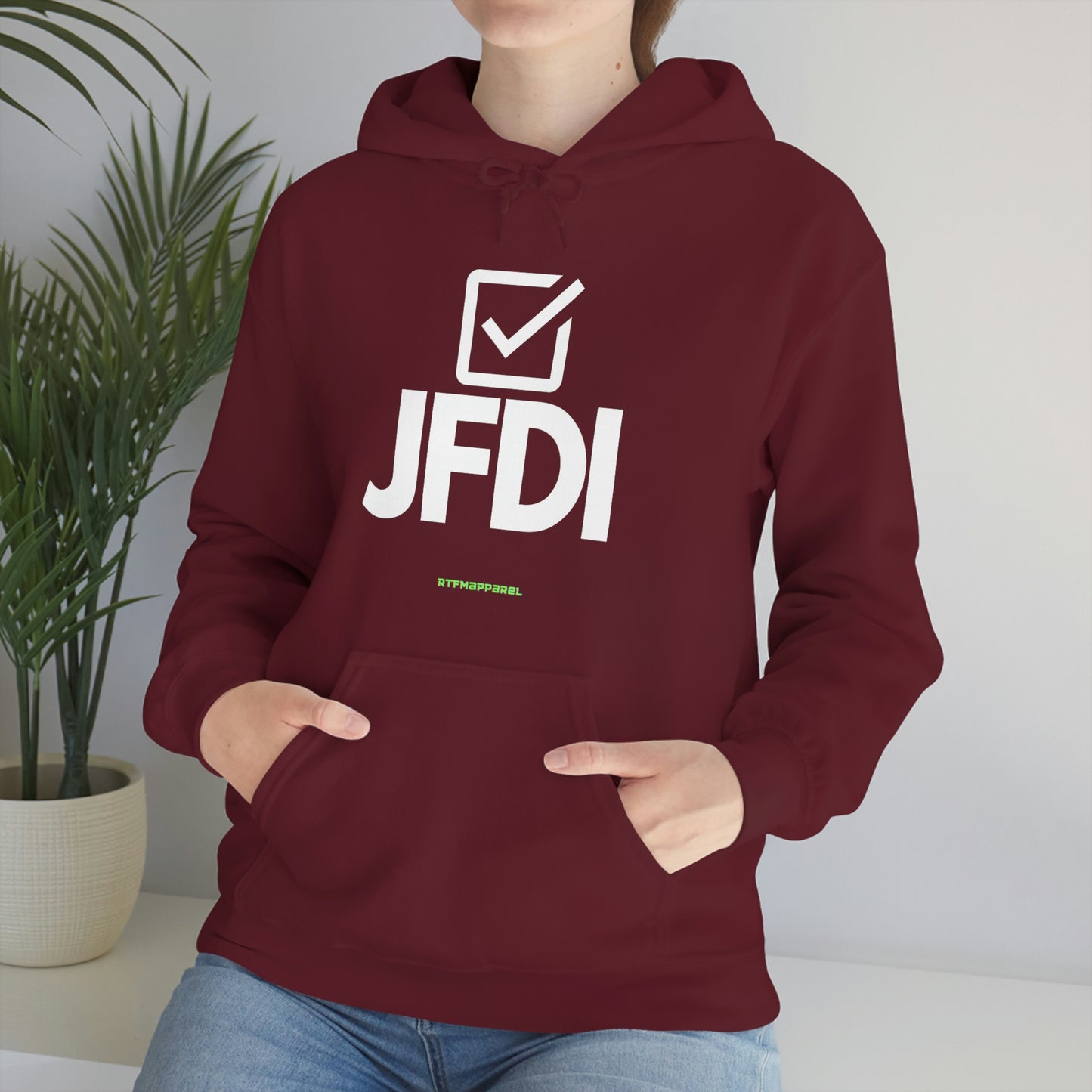 JFDI, Just do it, Funny, Sysadmin, Geek, Project Manager, Developer, Gift, Unisex Hooded Sweatshirt