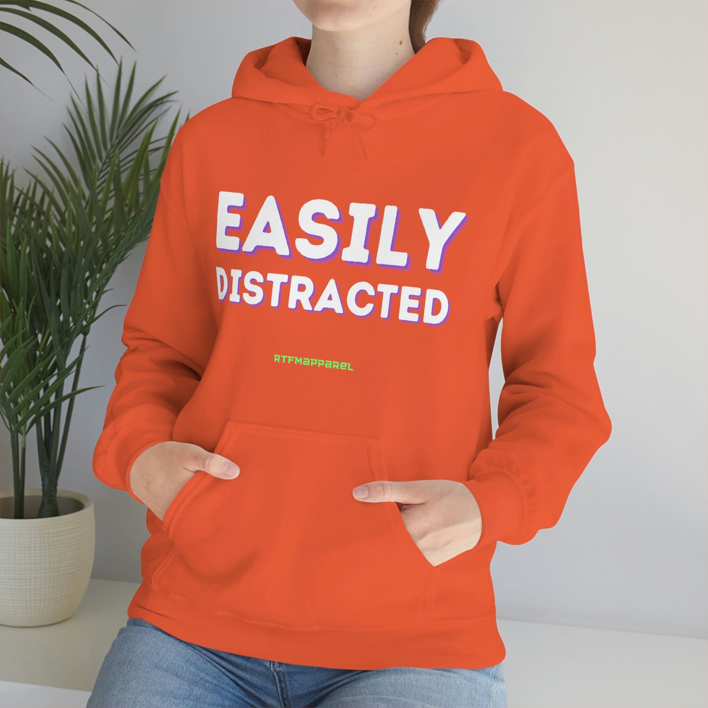 Easily Distracted - Funny, Sysadmin, Geek, Gamer, Developer, Gift Hooded Sweatshirt